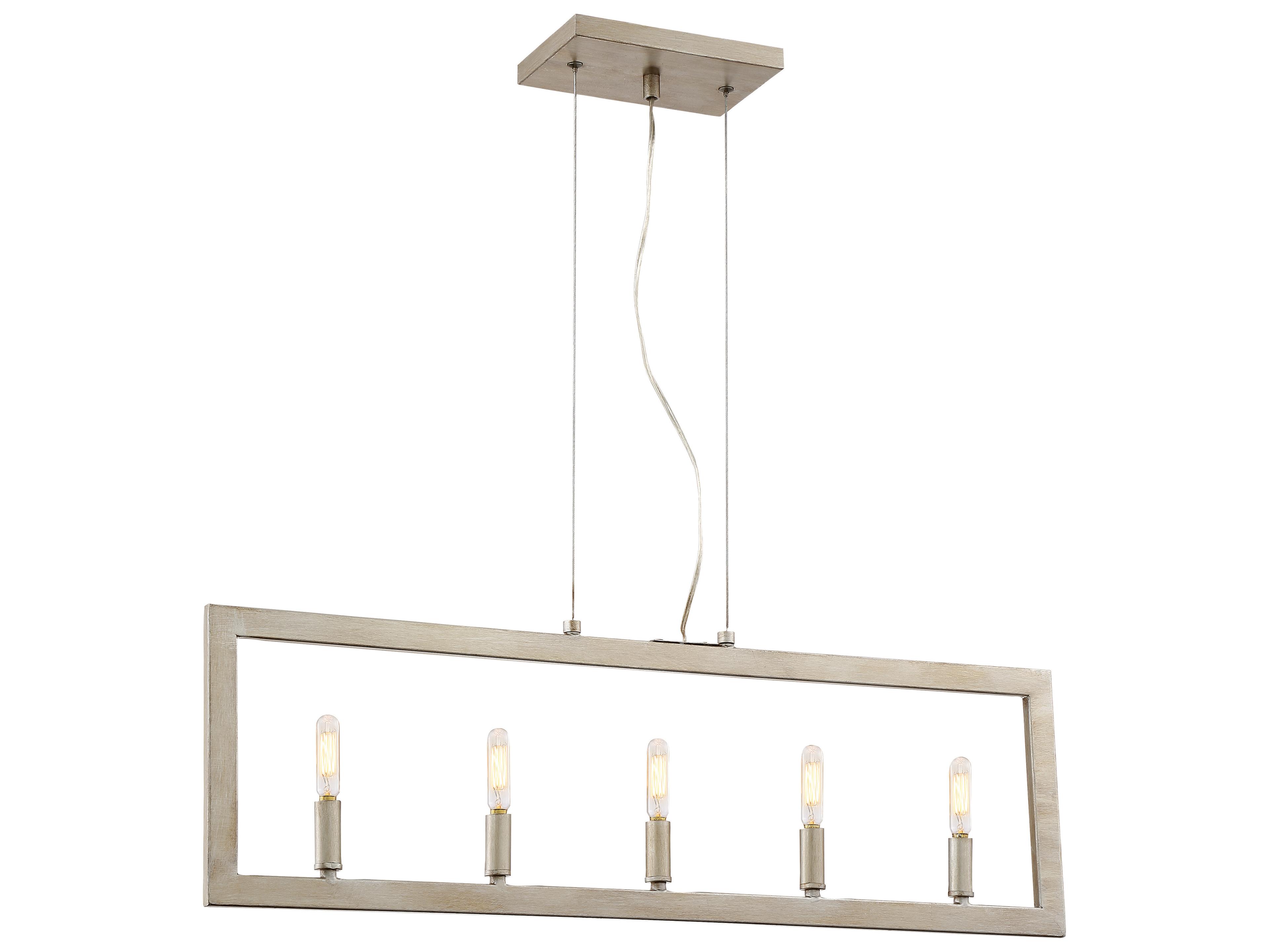 Craftmade Portrait 5-Light Gold Twilight Wood Linear Island Pendant