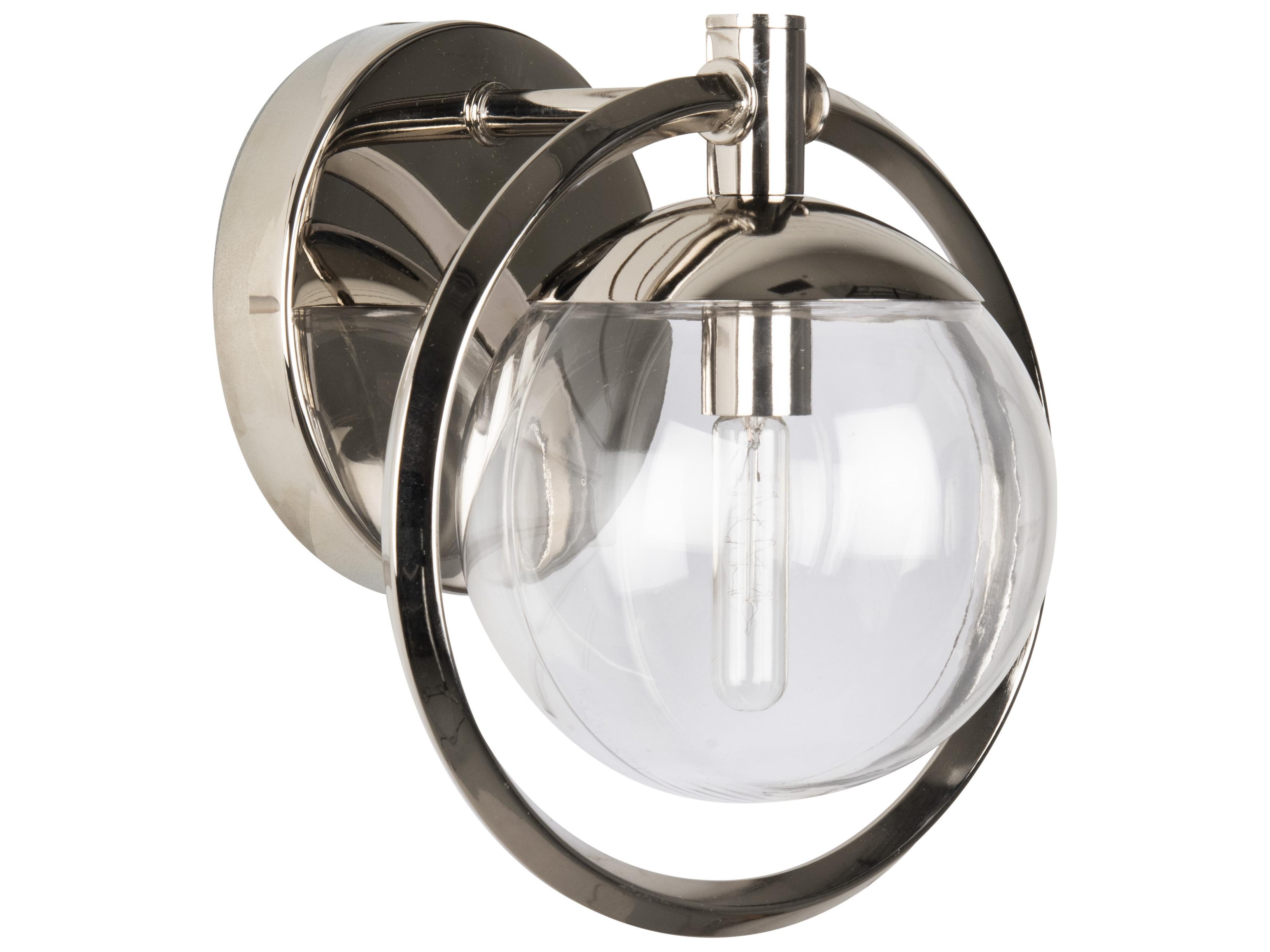 Craftmade Piltz 1-Light Polished Nickel Glass Vanity Light