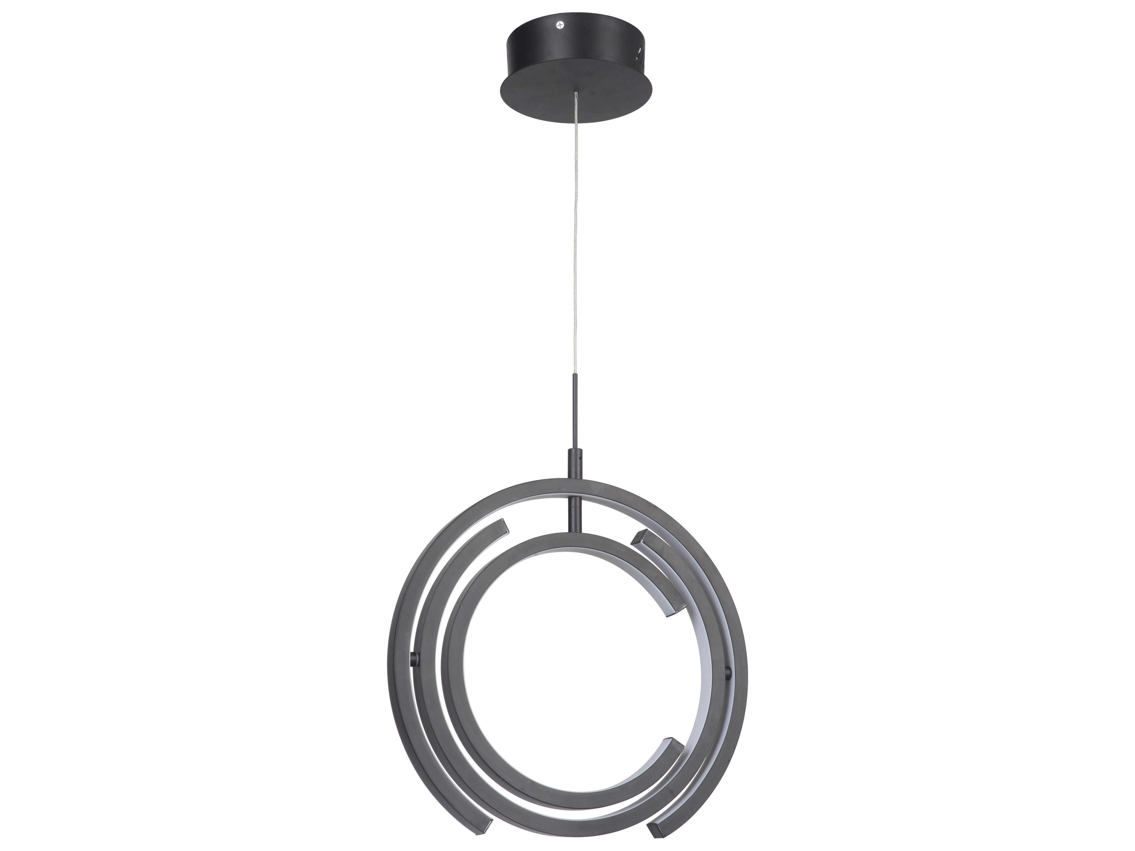 Craftmade Dolby 1-Light Matte Black LED Round Pendant