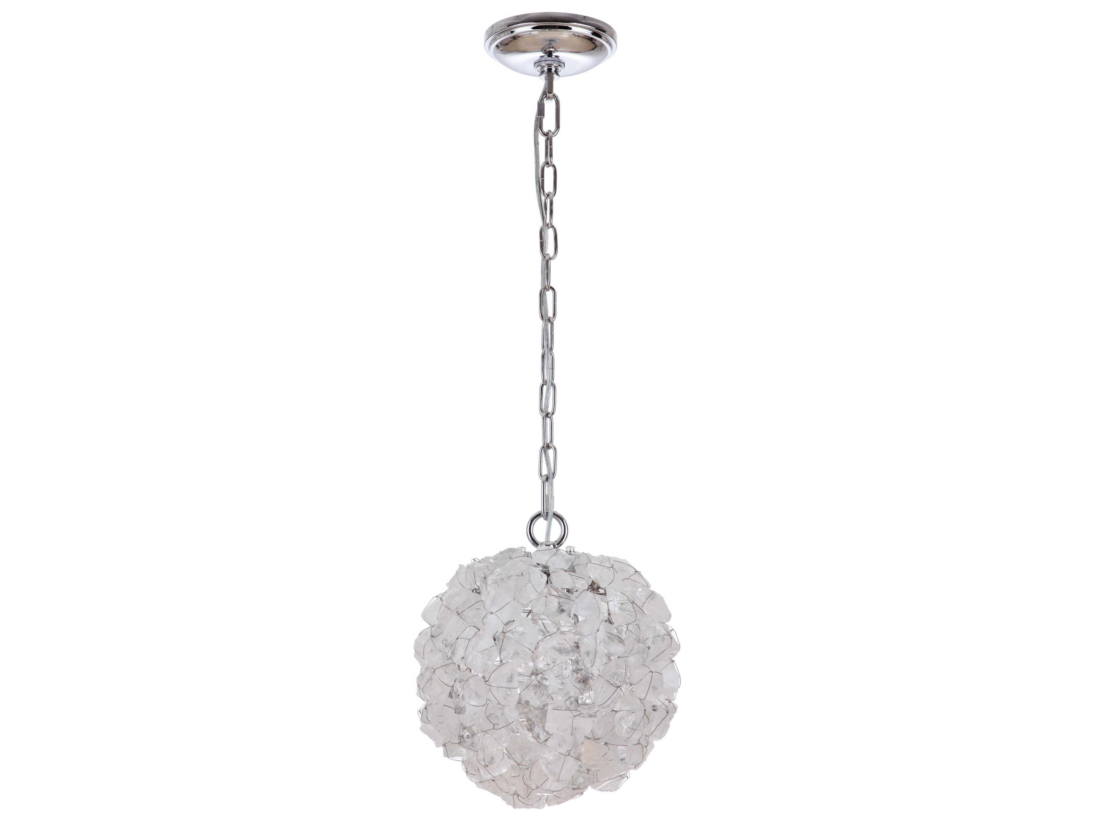 Craftmade Roxx 1-Light Chrome Crystal Globe Round Mini Pendant
