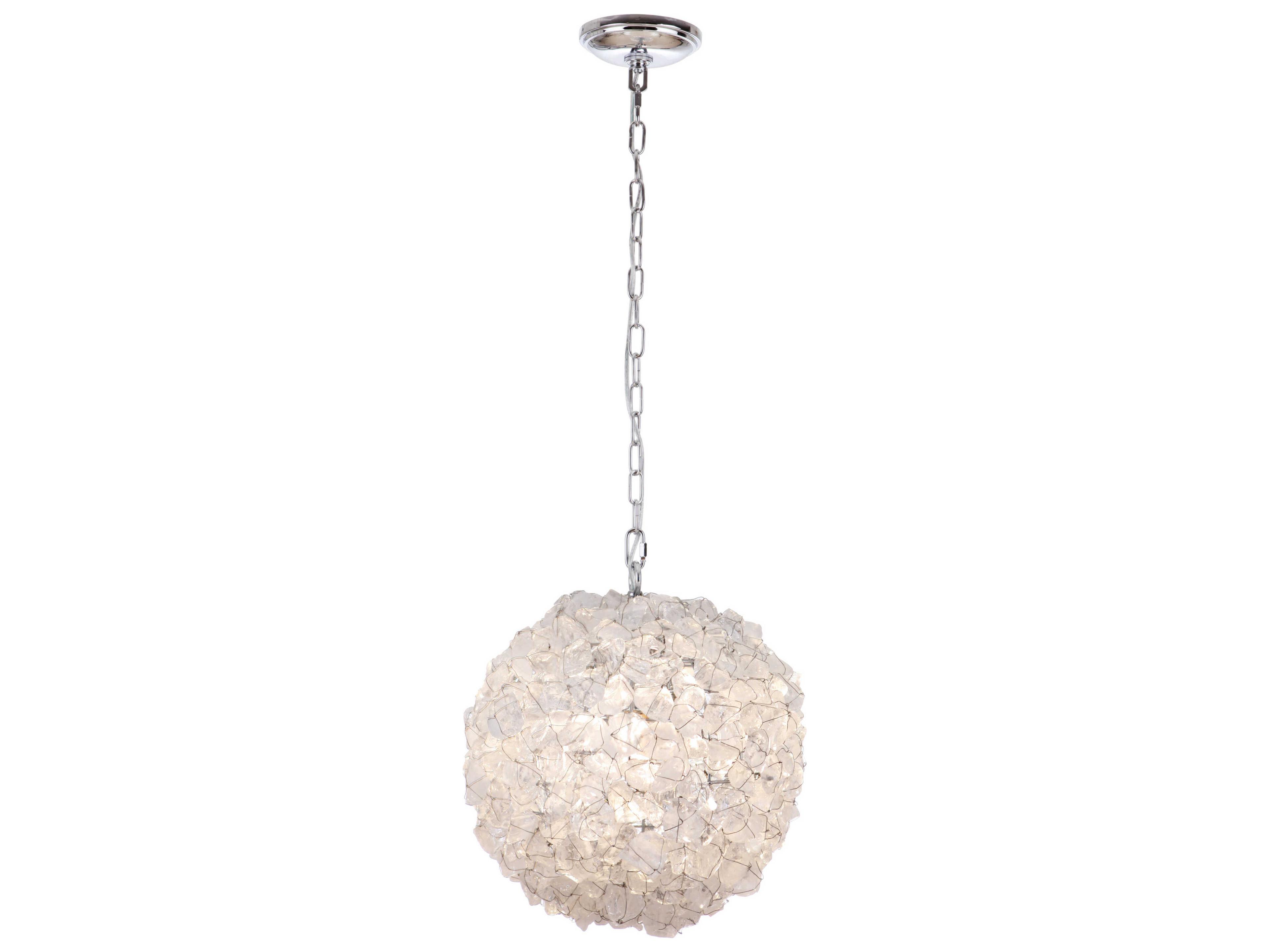 Craftmade Roxx 1-Light Chrome Crystal Globe Round Pendant
