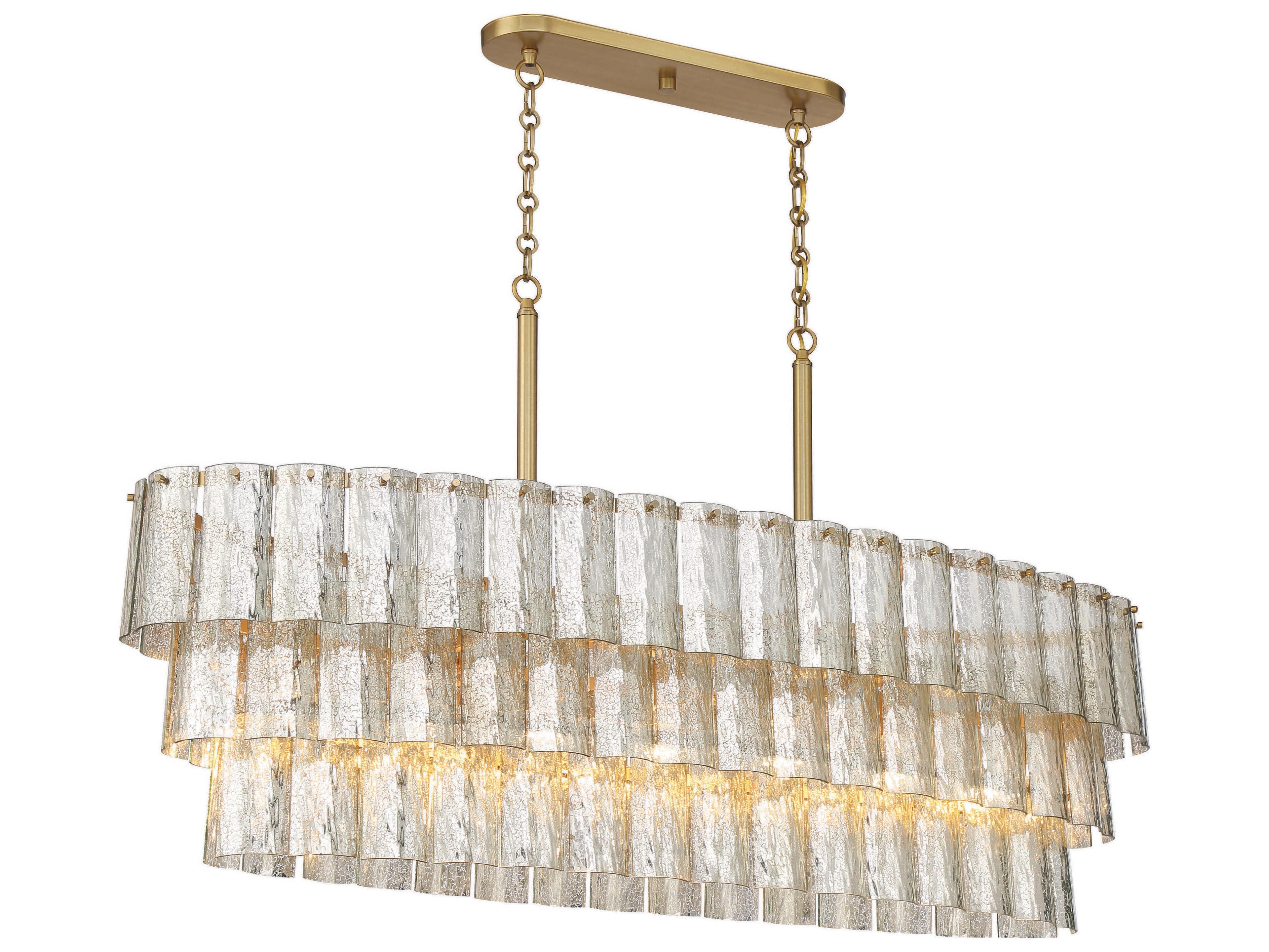 Craftmade Museo 7-Light Satin Brass Tiered Island Pendant