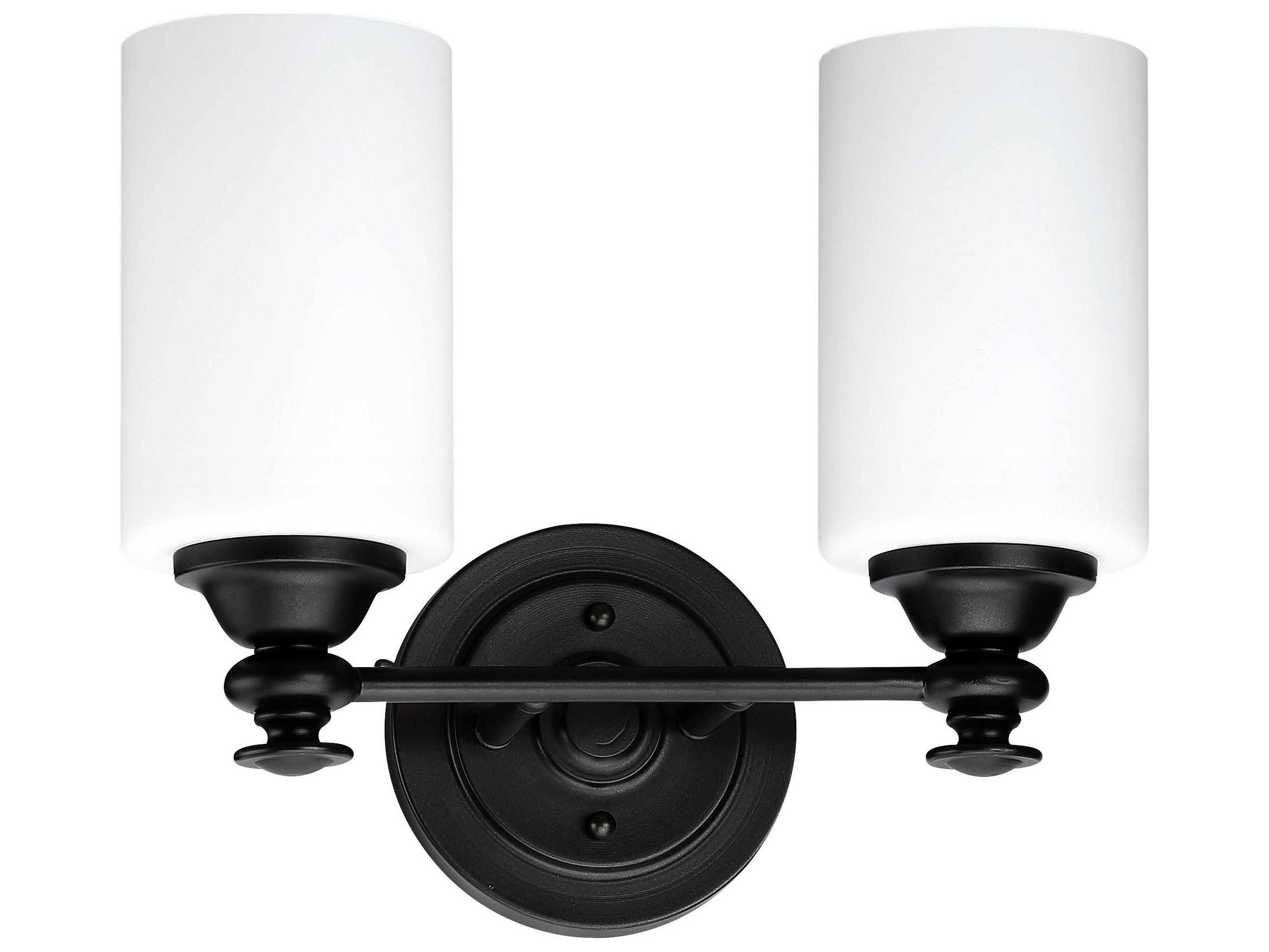 Craftmade Dardyn 2-Light Espresso Brown Glass Vanity Light