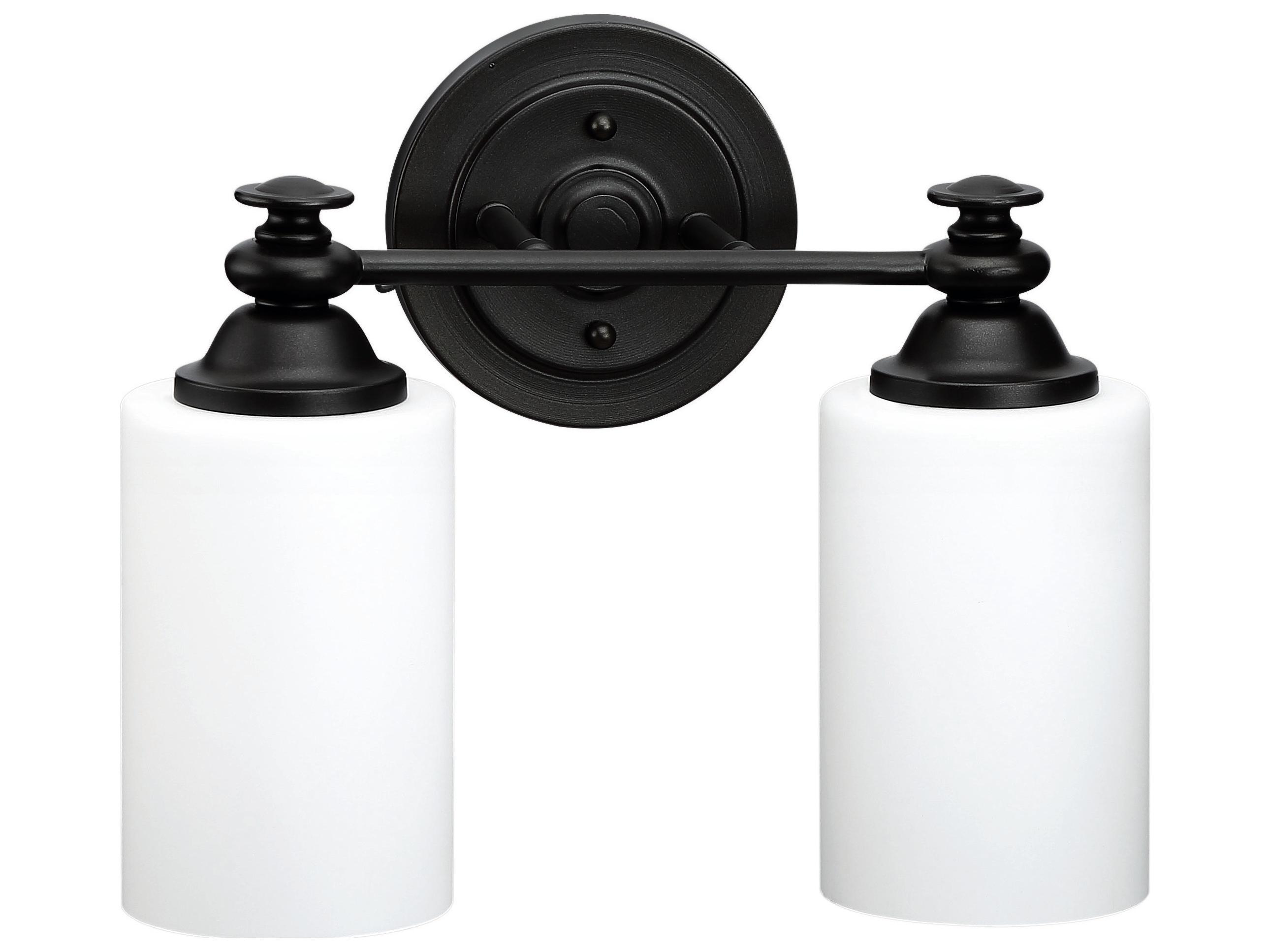 Craftmade Dardyn 2-Light Espresso Brown Glass Vanity Light