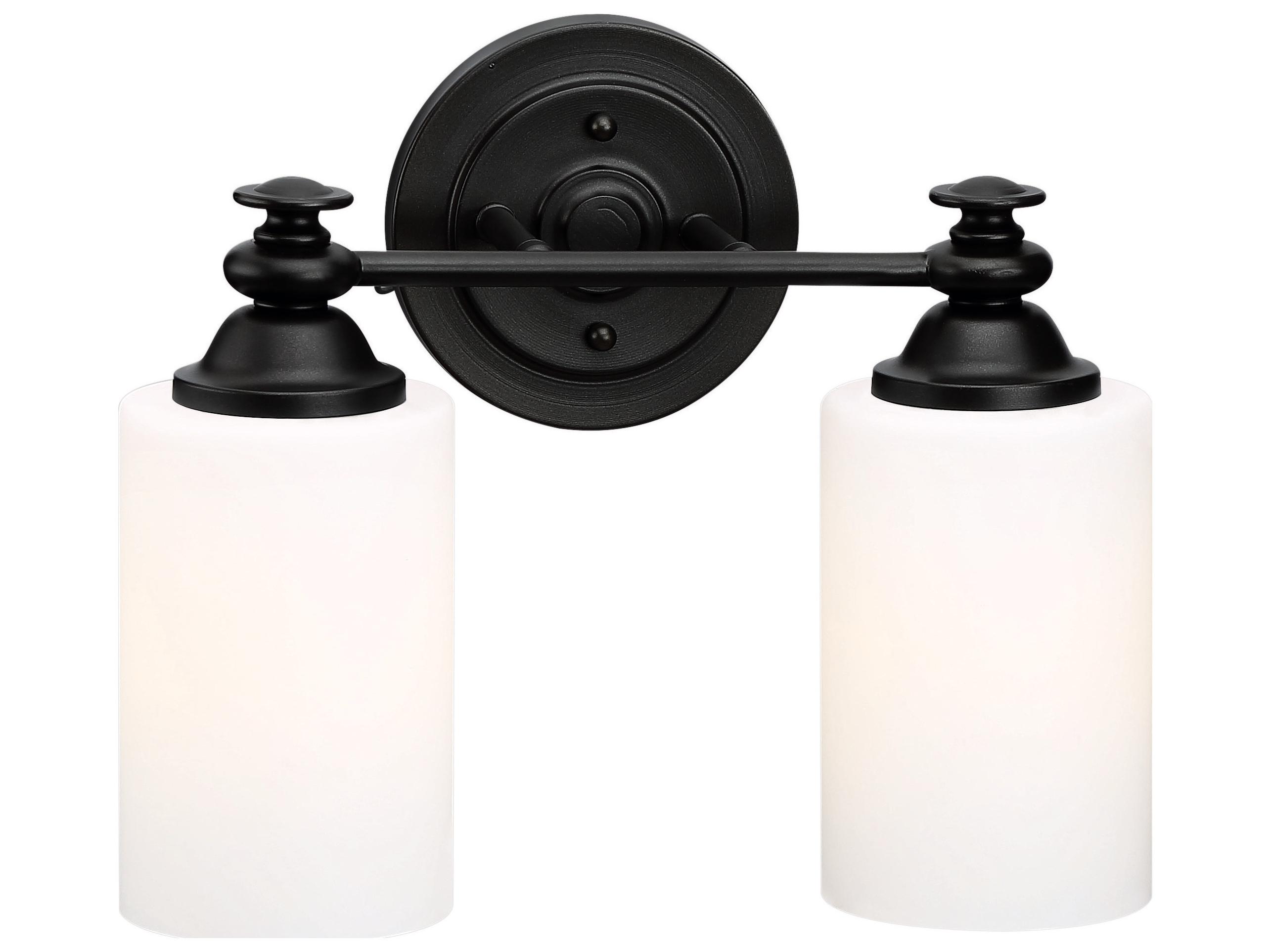 Craftmade Dardyn 2-Light Espresso Brown Glass Vanity Light