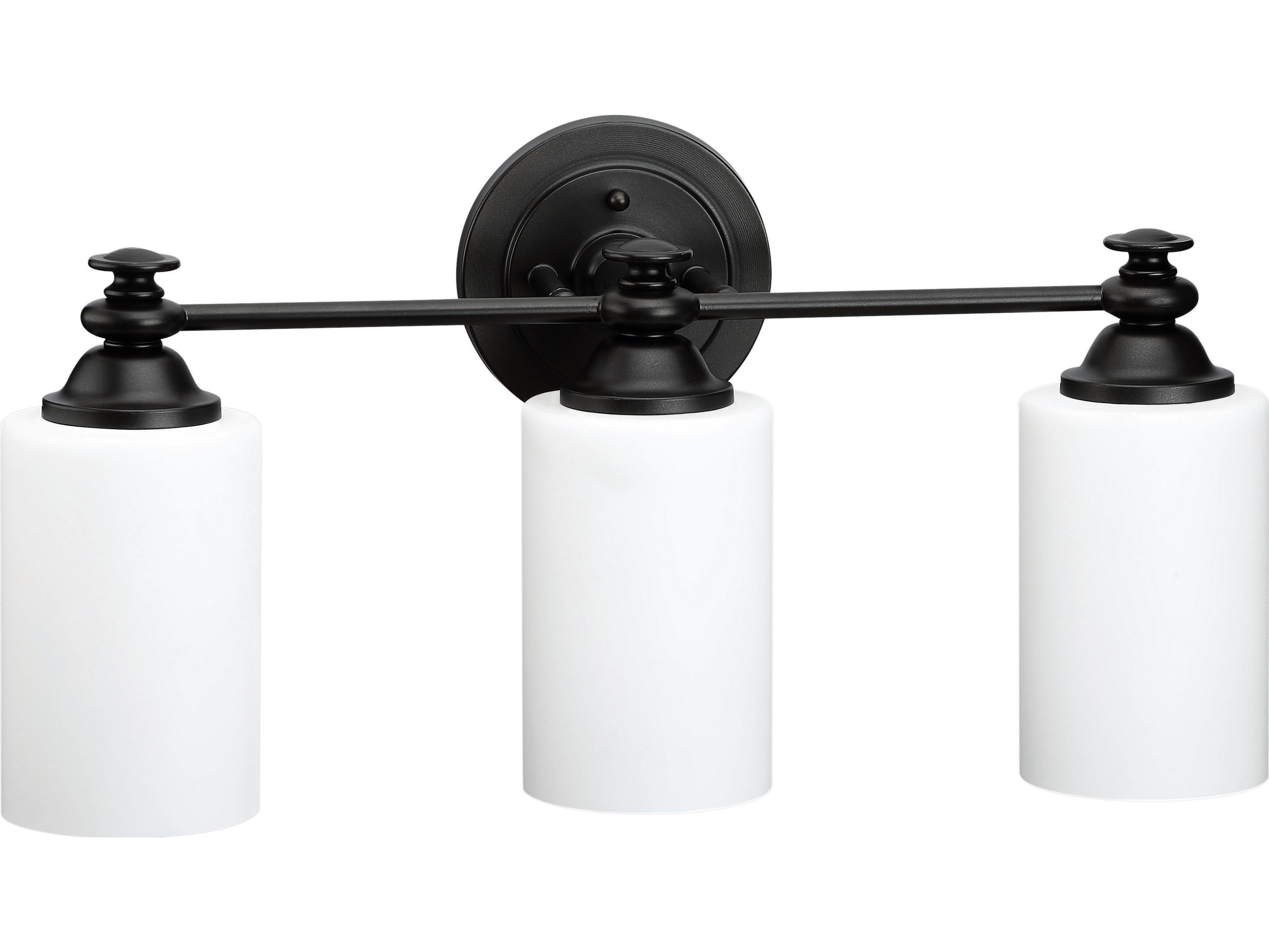 Craftmade Dardyn 3-Light Espresso Brown Glass Vanity Light