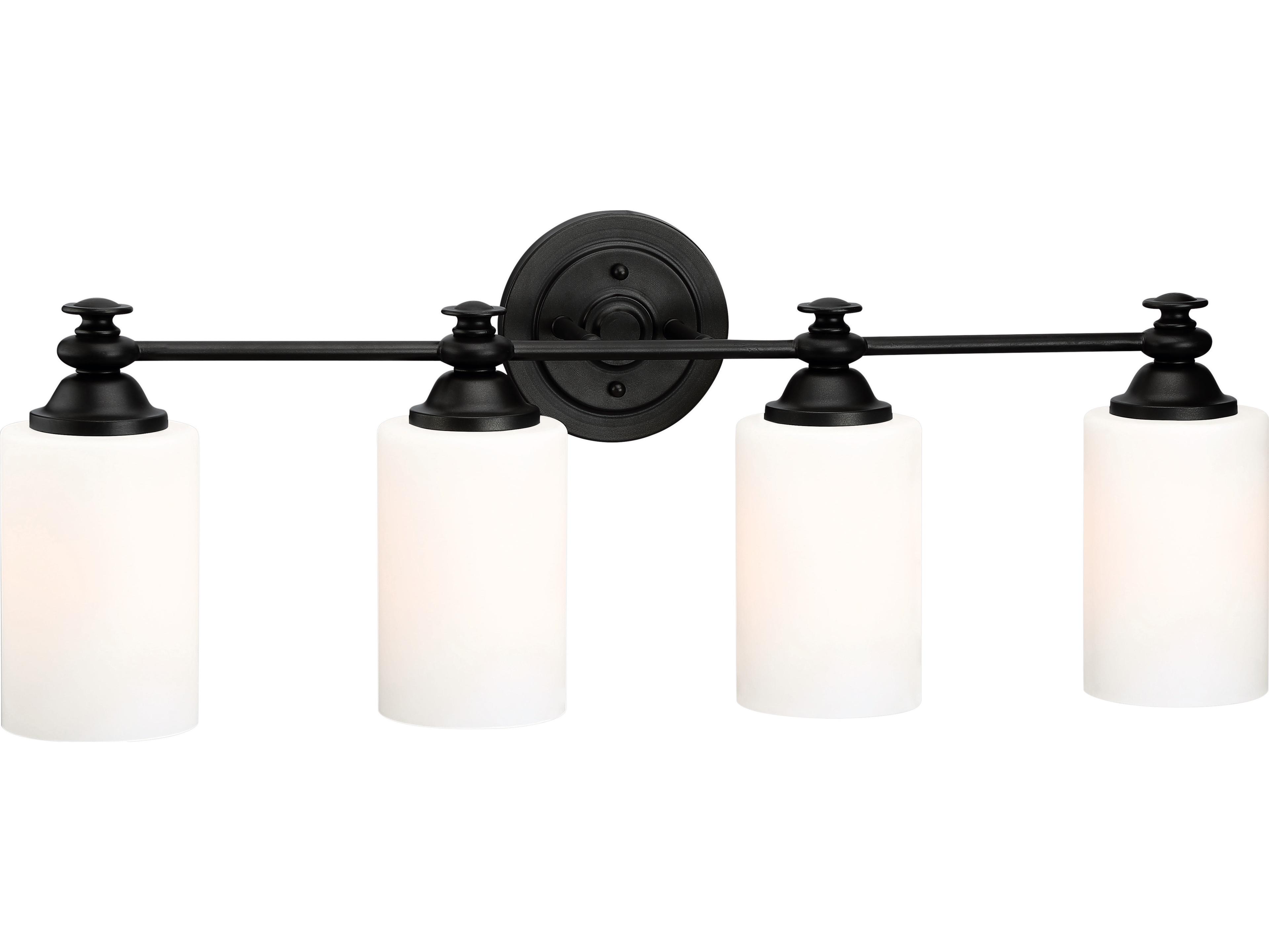 Craftmade Dardyn 4-Light Espresso Black Glass Vanity Light
