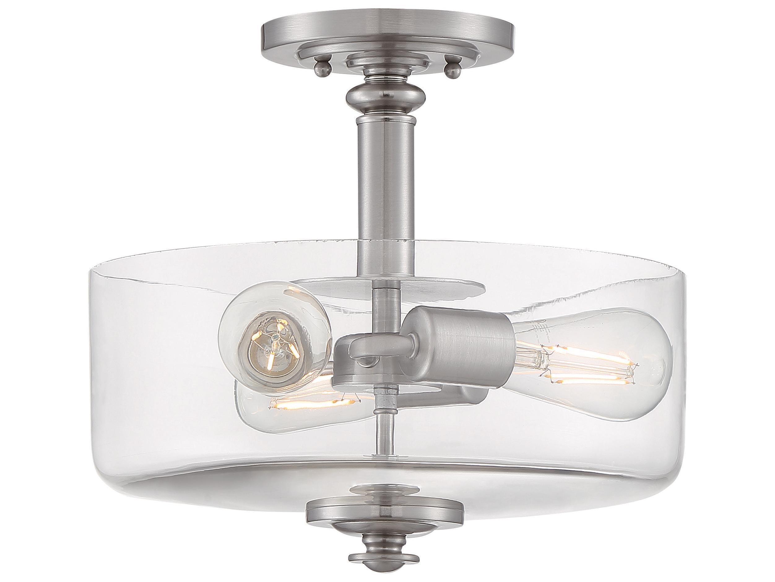 Craftmade Dardyn 3-Light Brushed Polished Nickel Glass Drum Pendant