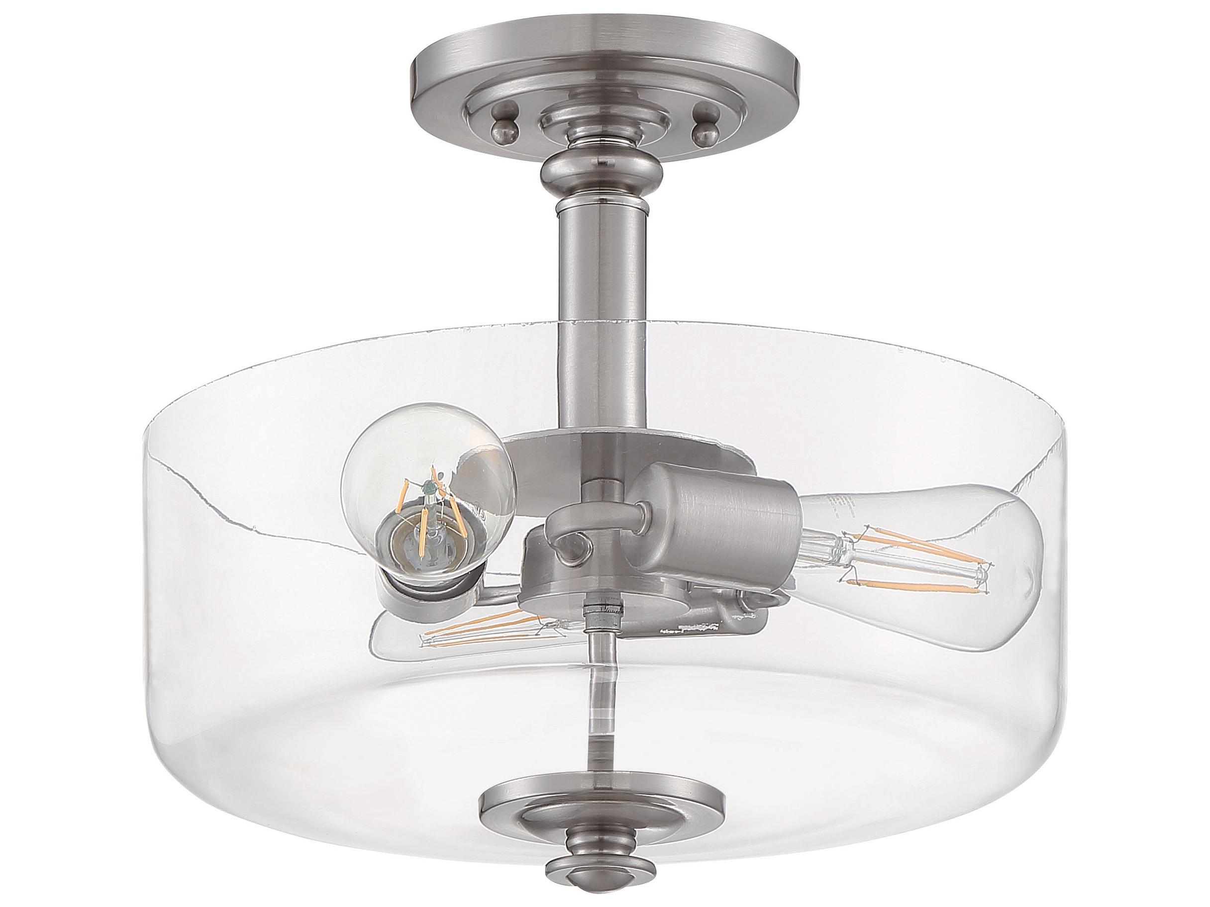 Craftmade Dardyn 3-Light Brushed Polished Nickel Glass Drum Pendant