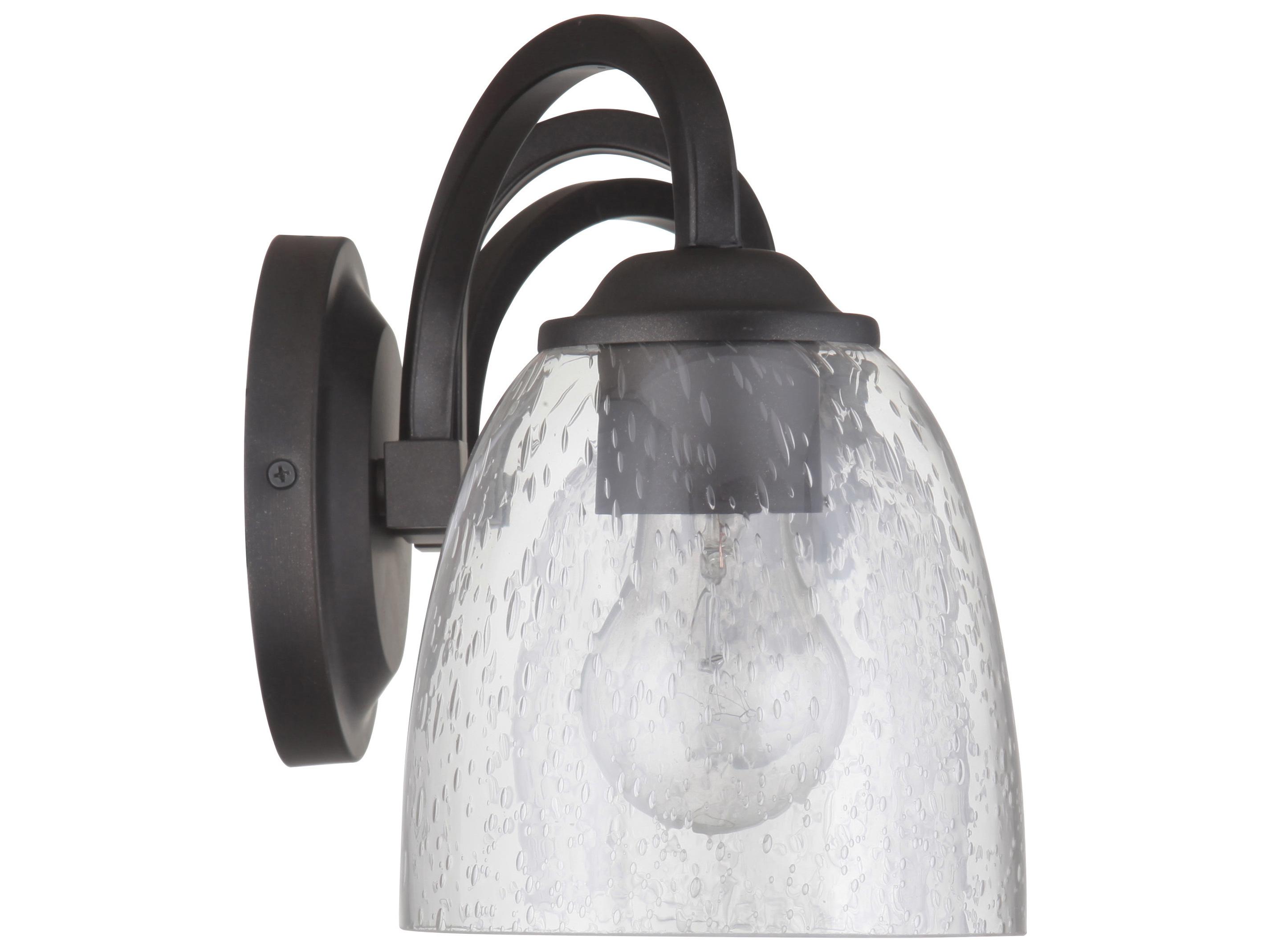 Craftmade Serene 3-Light Espresso Black Glass Vanity Light