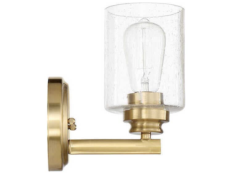Craftmade Bolden 1-Light Satin Brass Glass Wall Sconce