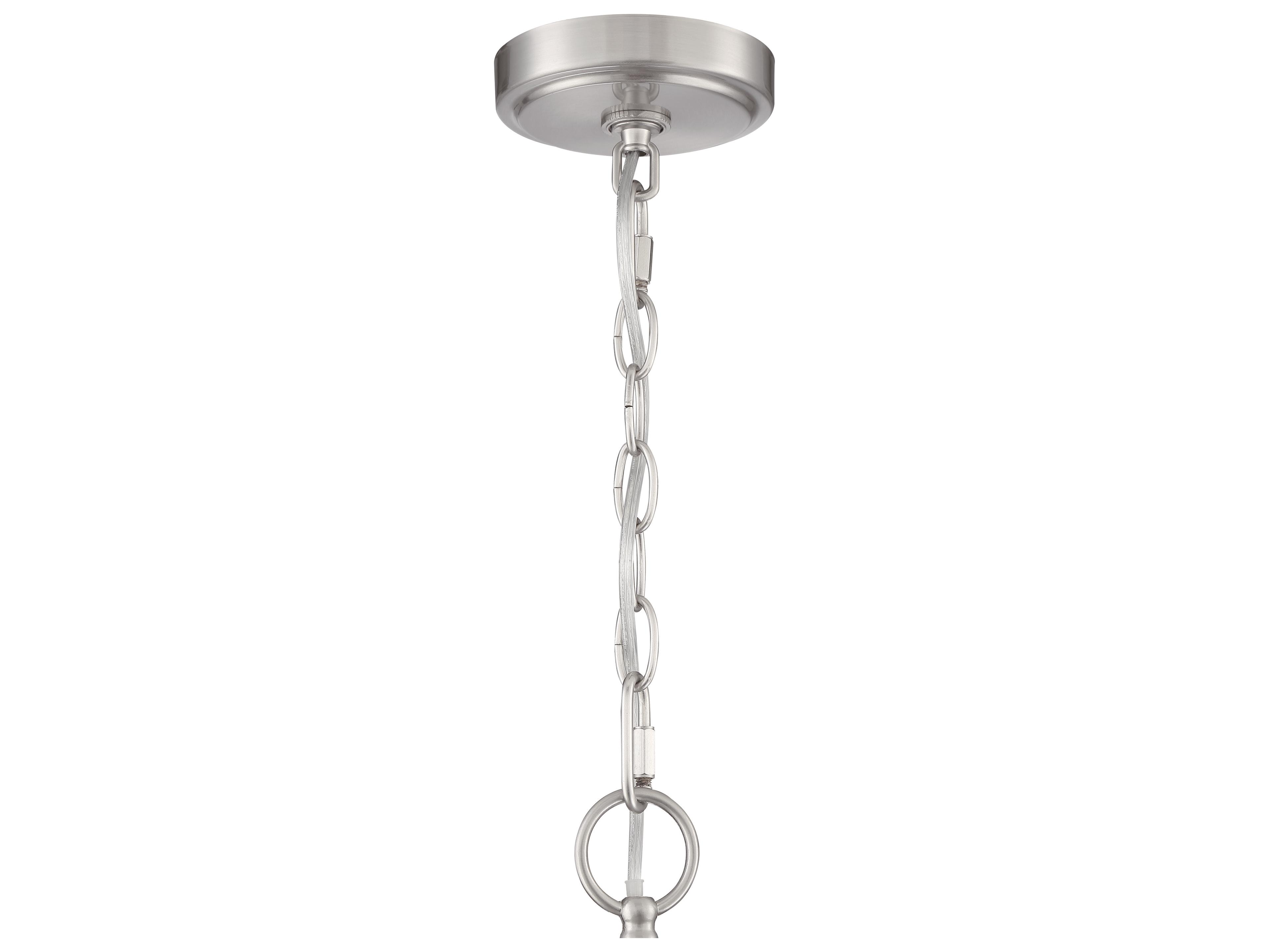 Craftmade Bolden 4-Light Brushed Polished Nickel Glass Cylinder Chandelier