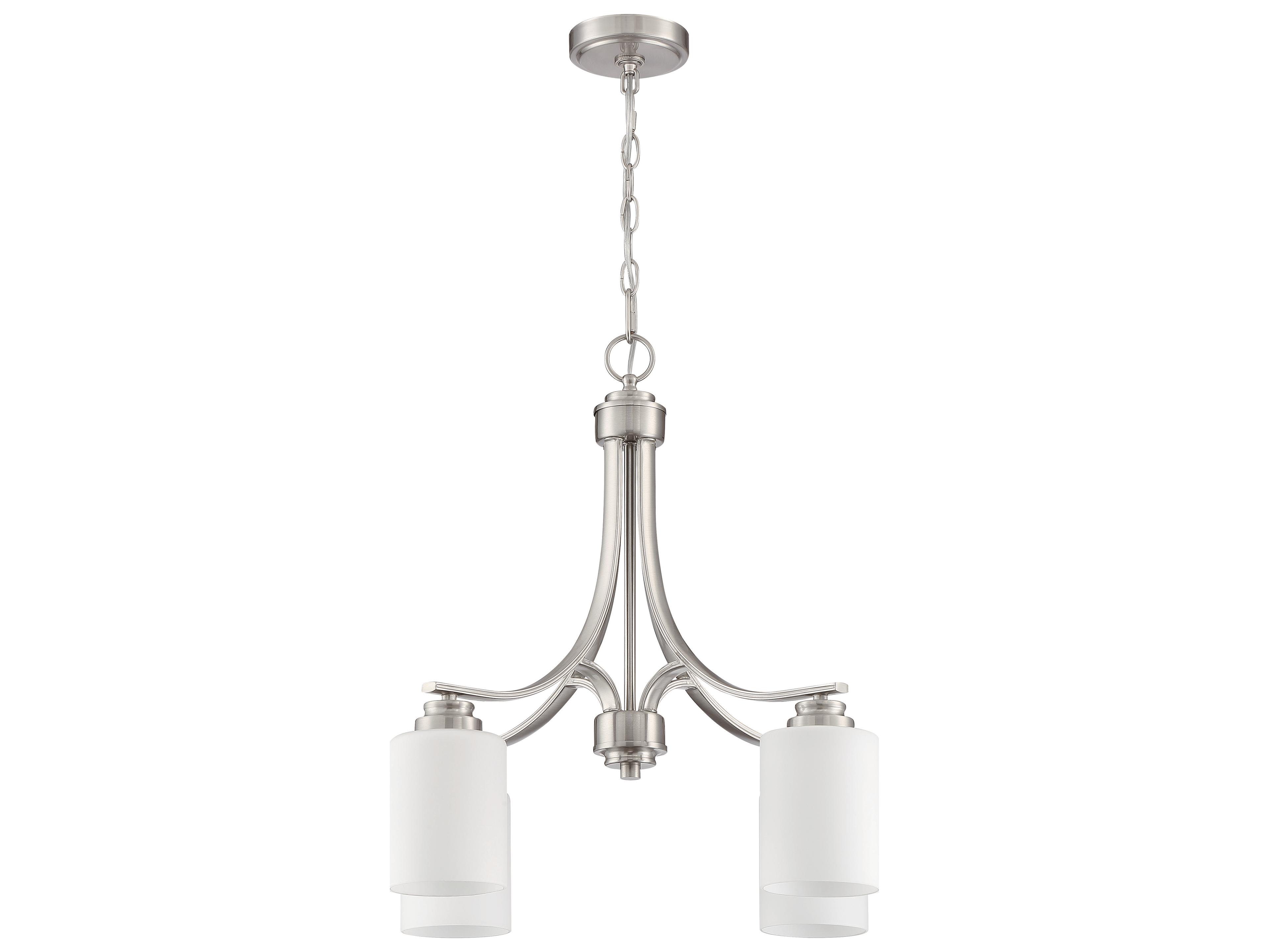 Craftmade Bolden 4-Light Brushed Polished Nickel Glass Cylinder Chandelier