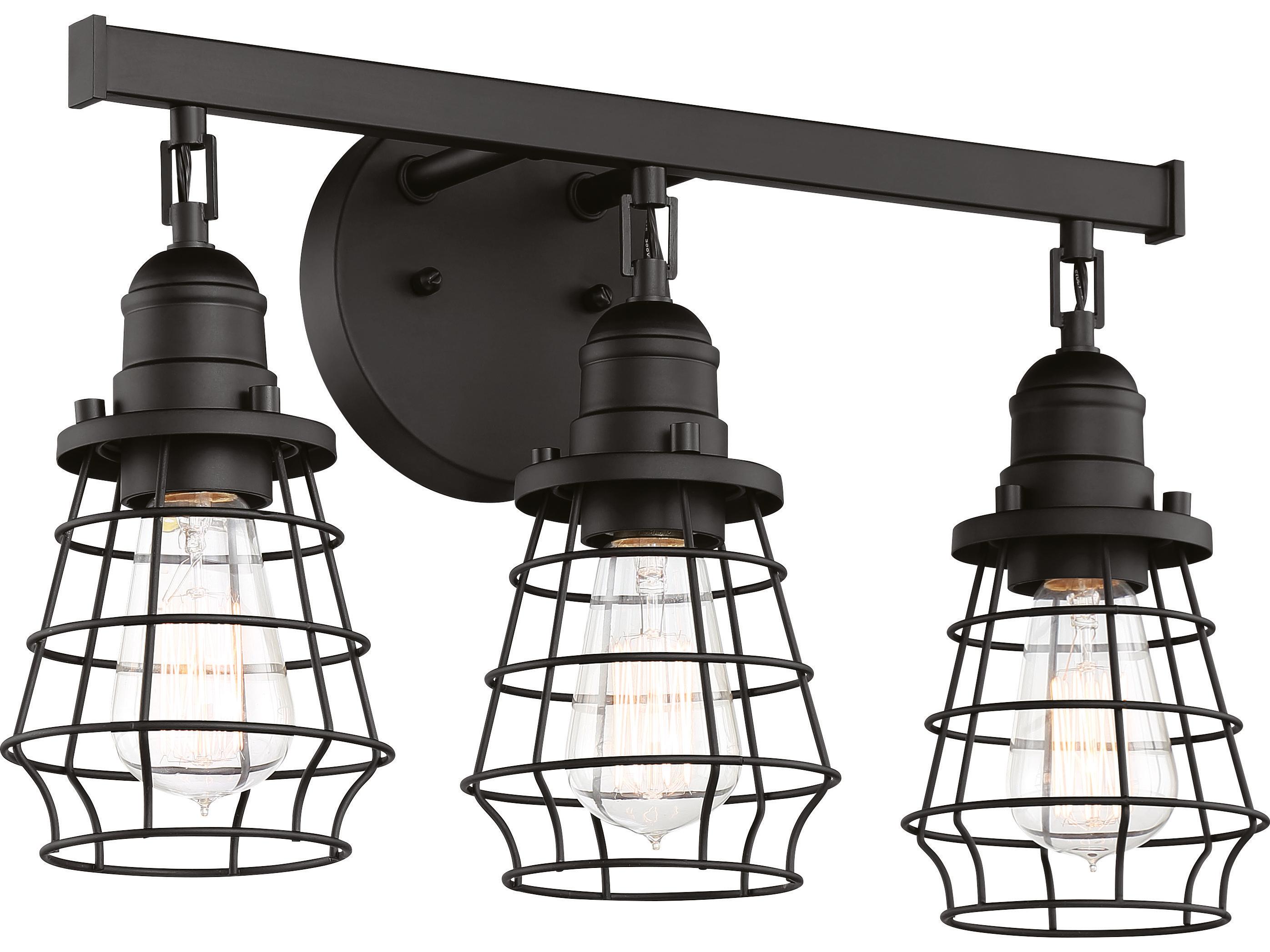 Craftmade Thatcher 3-Light Flat Black Vanity Light