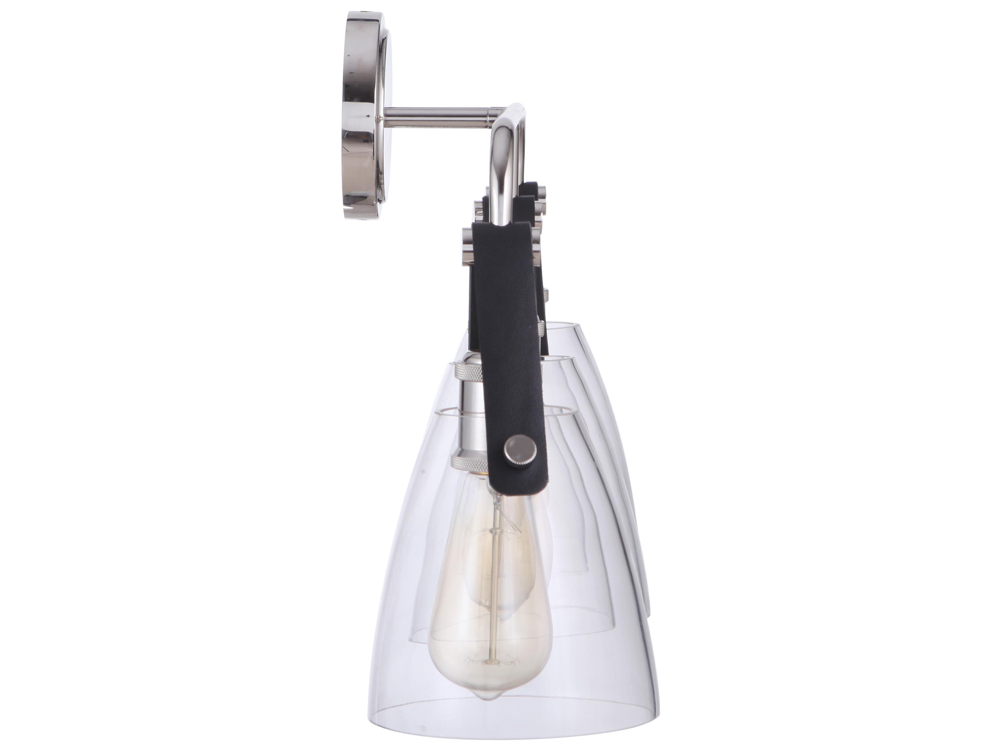 Craftmade Hagen 3-Light Polished Nickel Glass Vanity Light