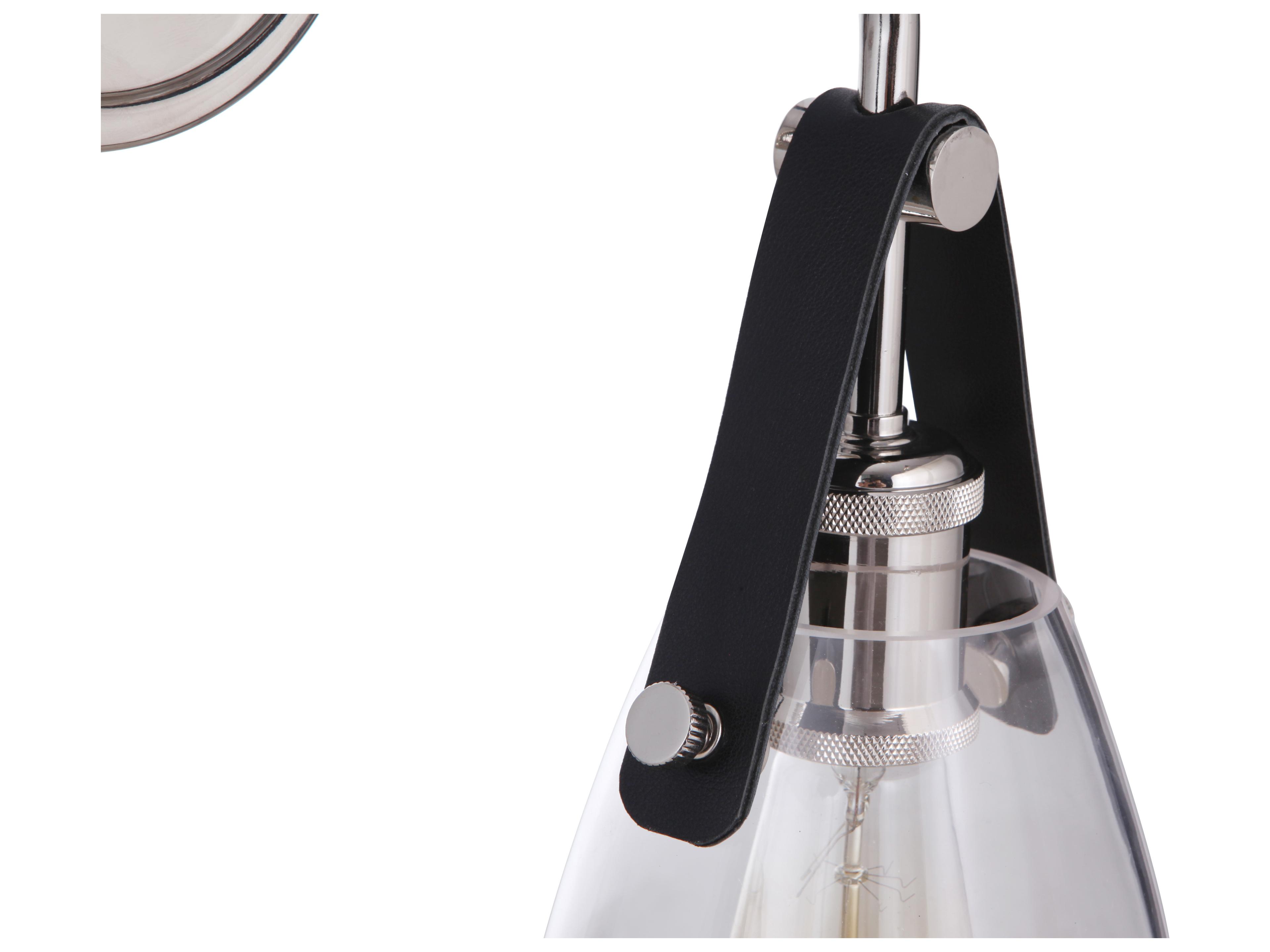 Craftmade Hagen 2-Light Polished Nickel Glass Wall Sconce