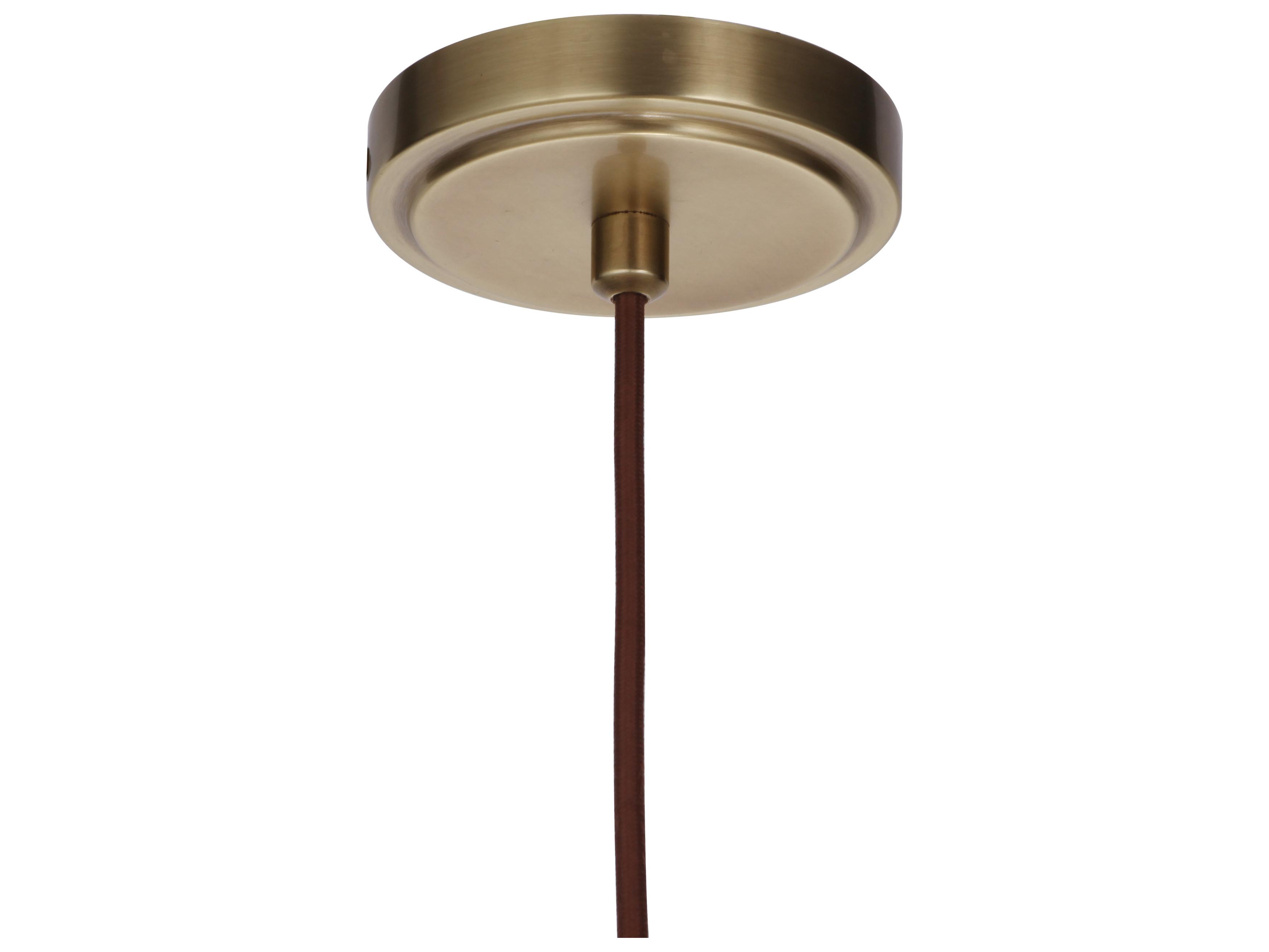 Craftmade Hagen 1-Light Vintage Brass Glass Mini Pendant