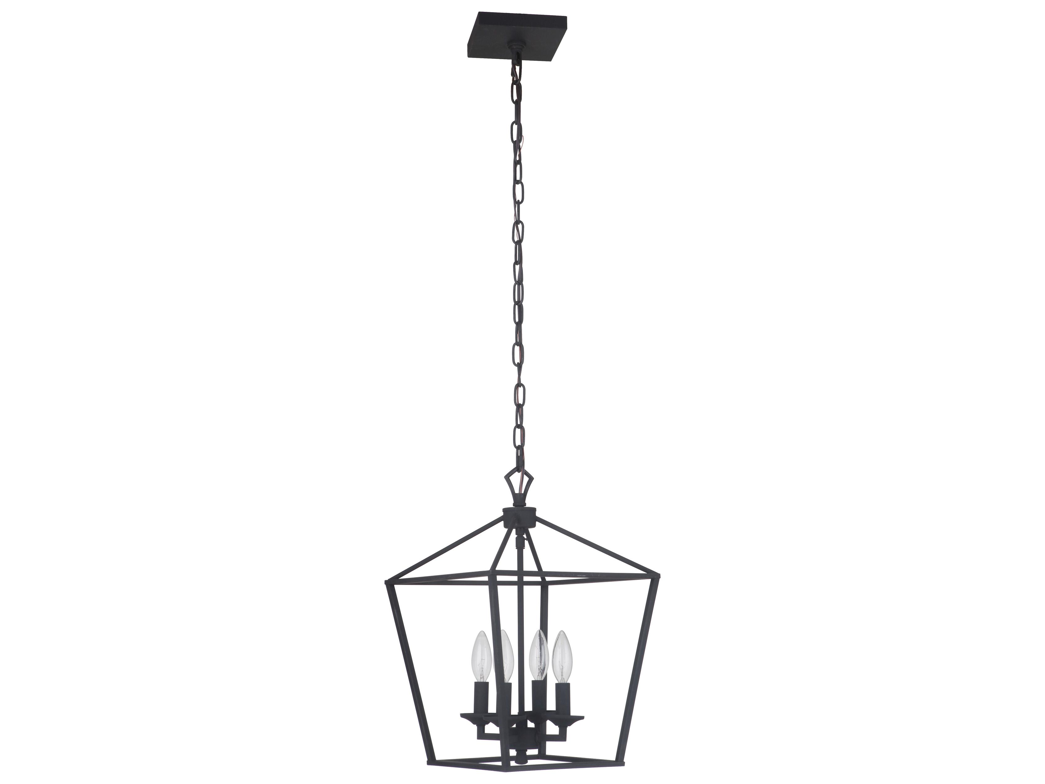 Craftmade Flynt 4-Light Flat Black Chandelier
