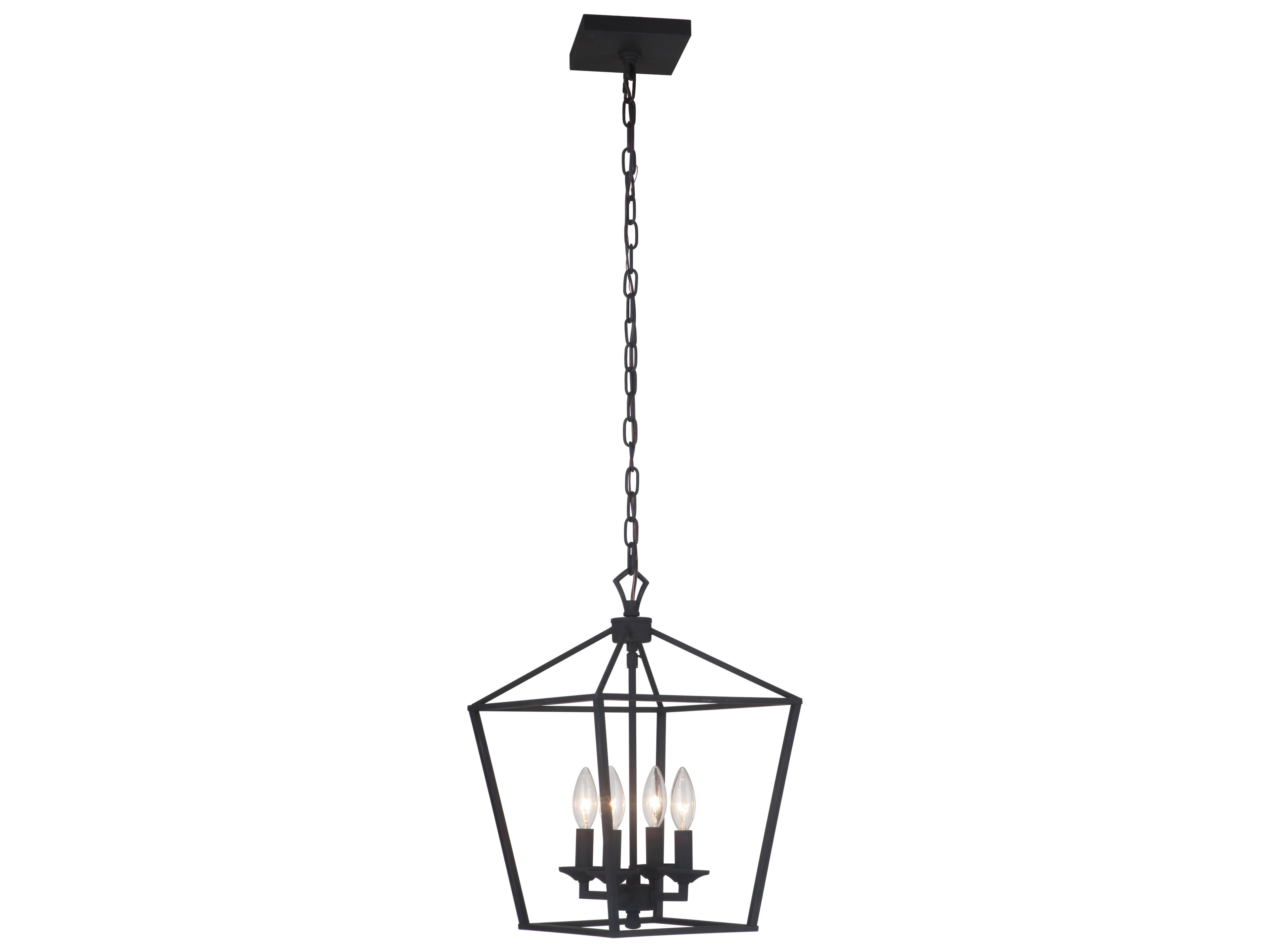 Craftmade Flynt 4-Light Flat Black Chandelier