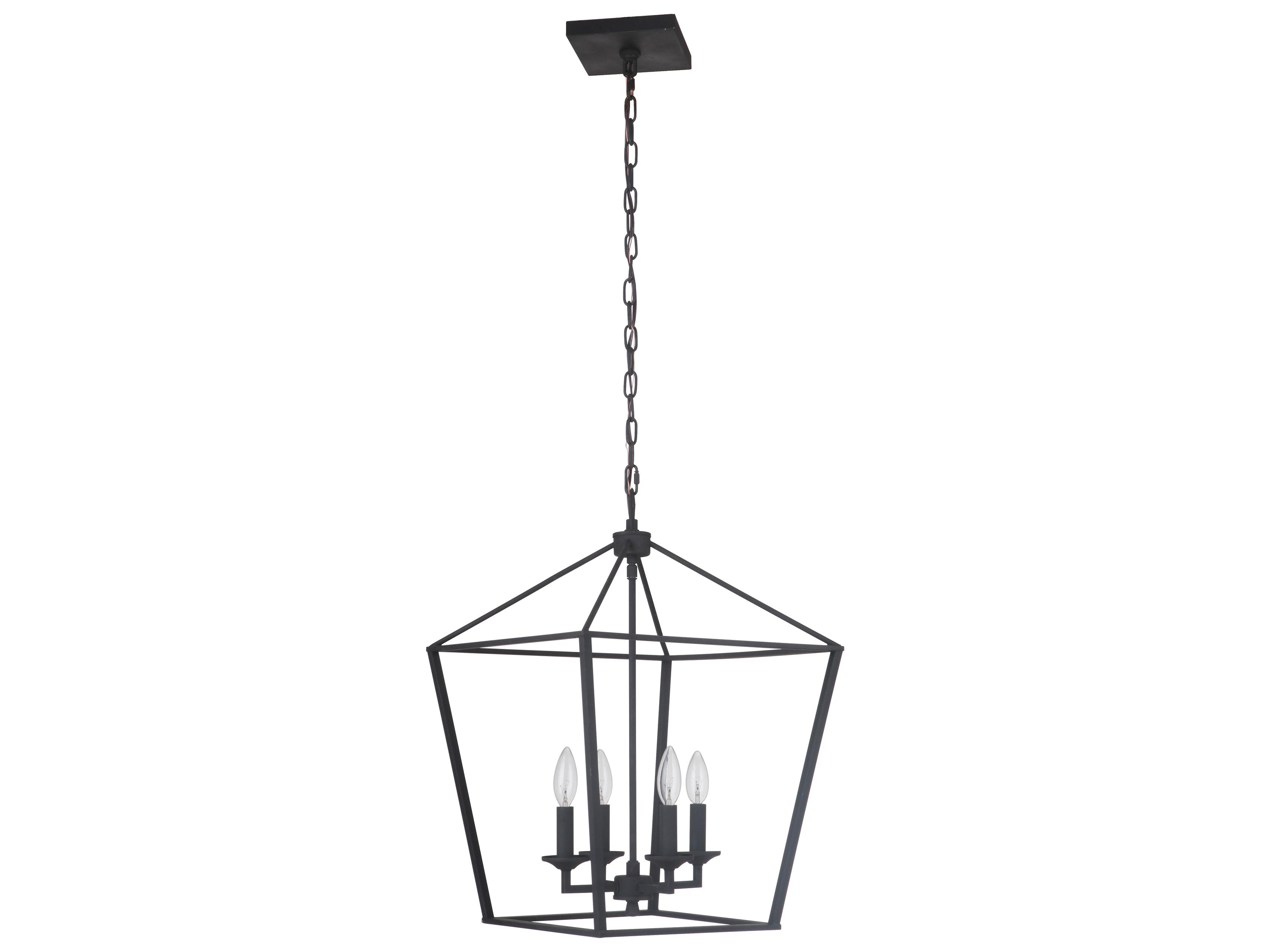 Craftmade Flynt 4-Light Flat Black Chandelier