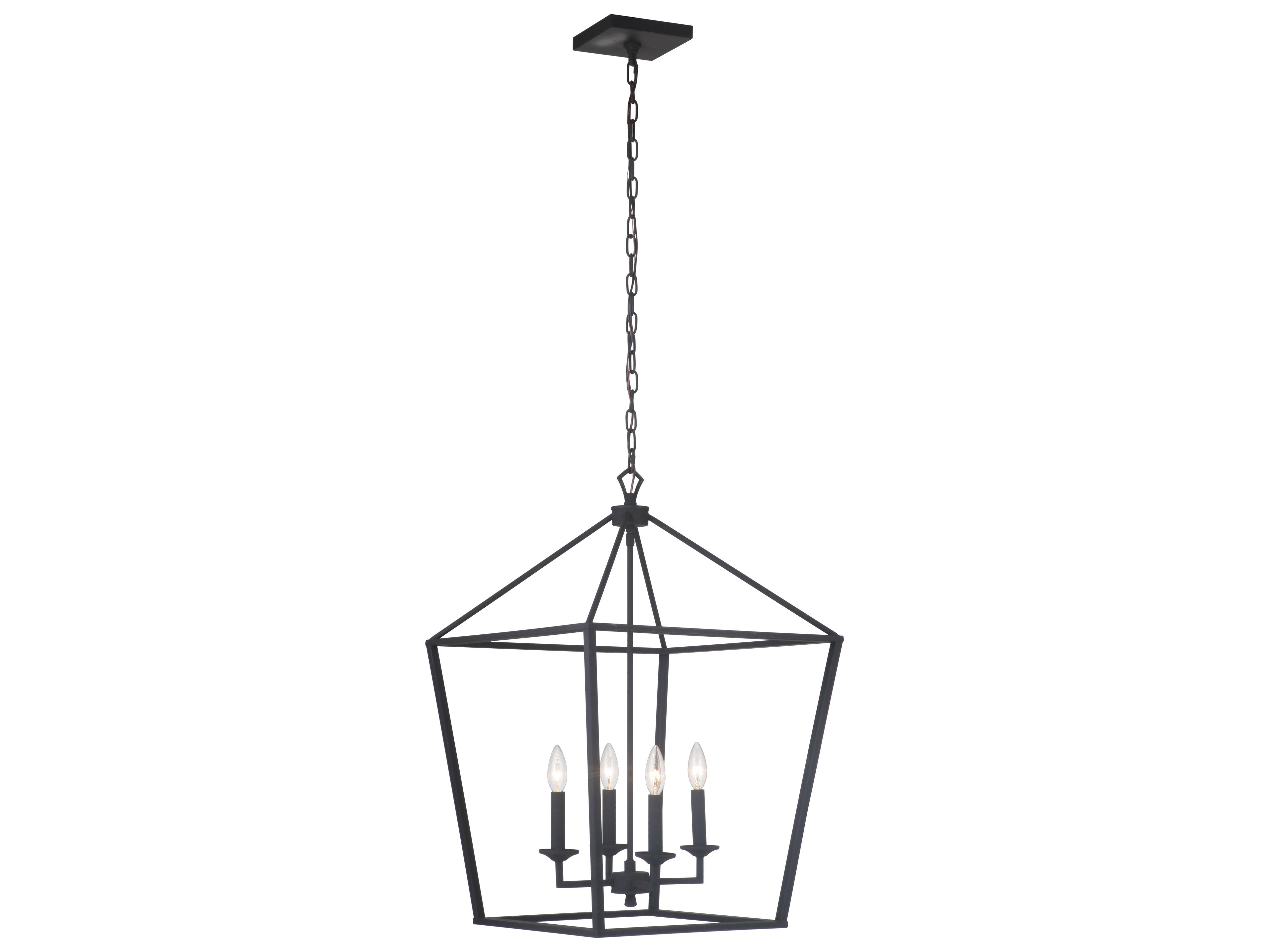 Craftmade Flynt 4-Light Flat Black Chandelier