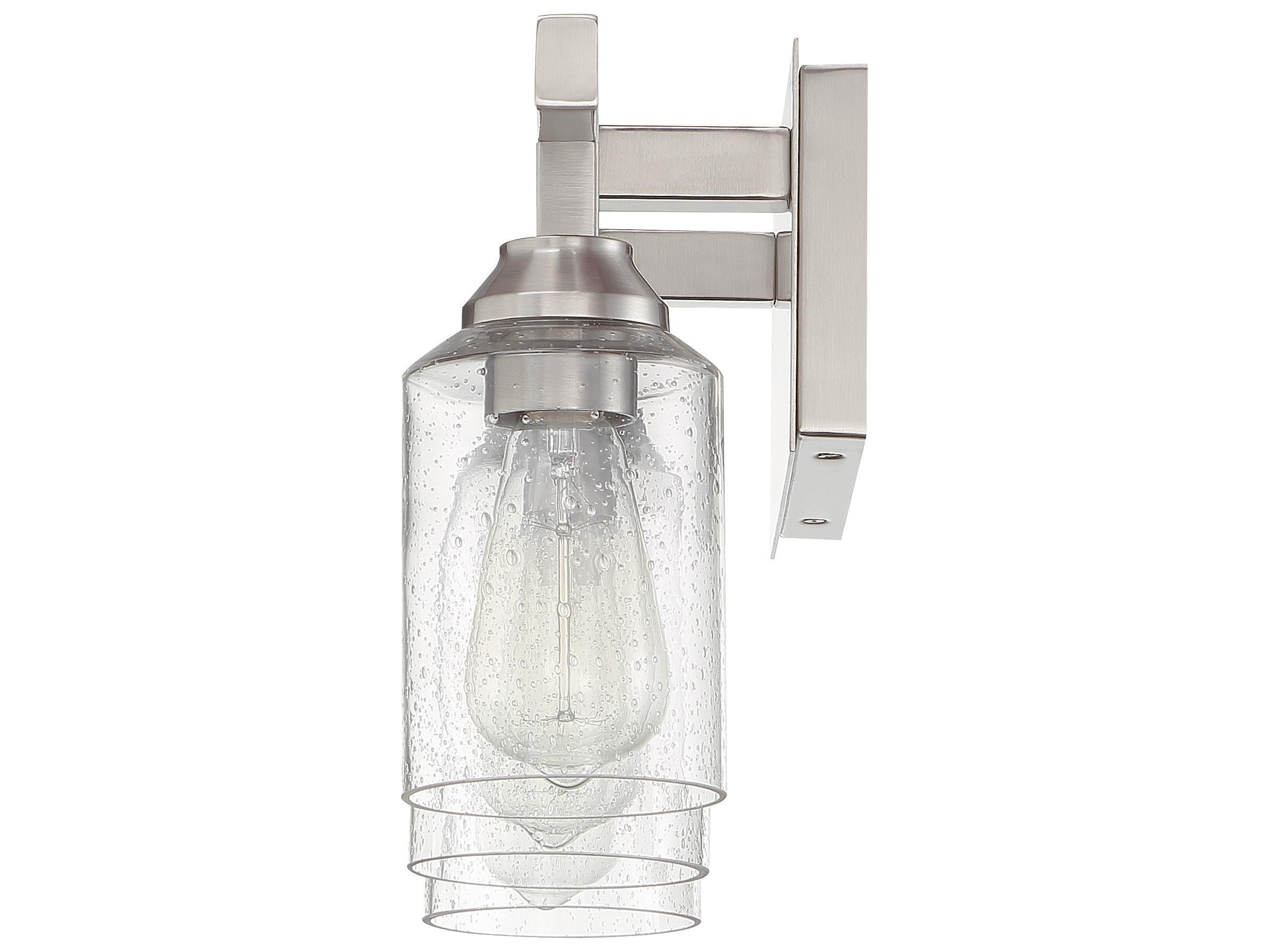 Craftmade Chicago 3-Light Brushed Polished Nickel Glass Vanity Light