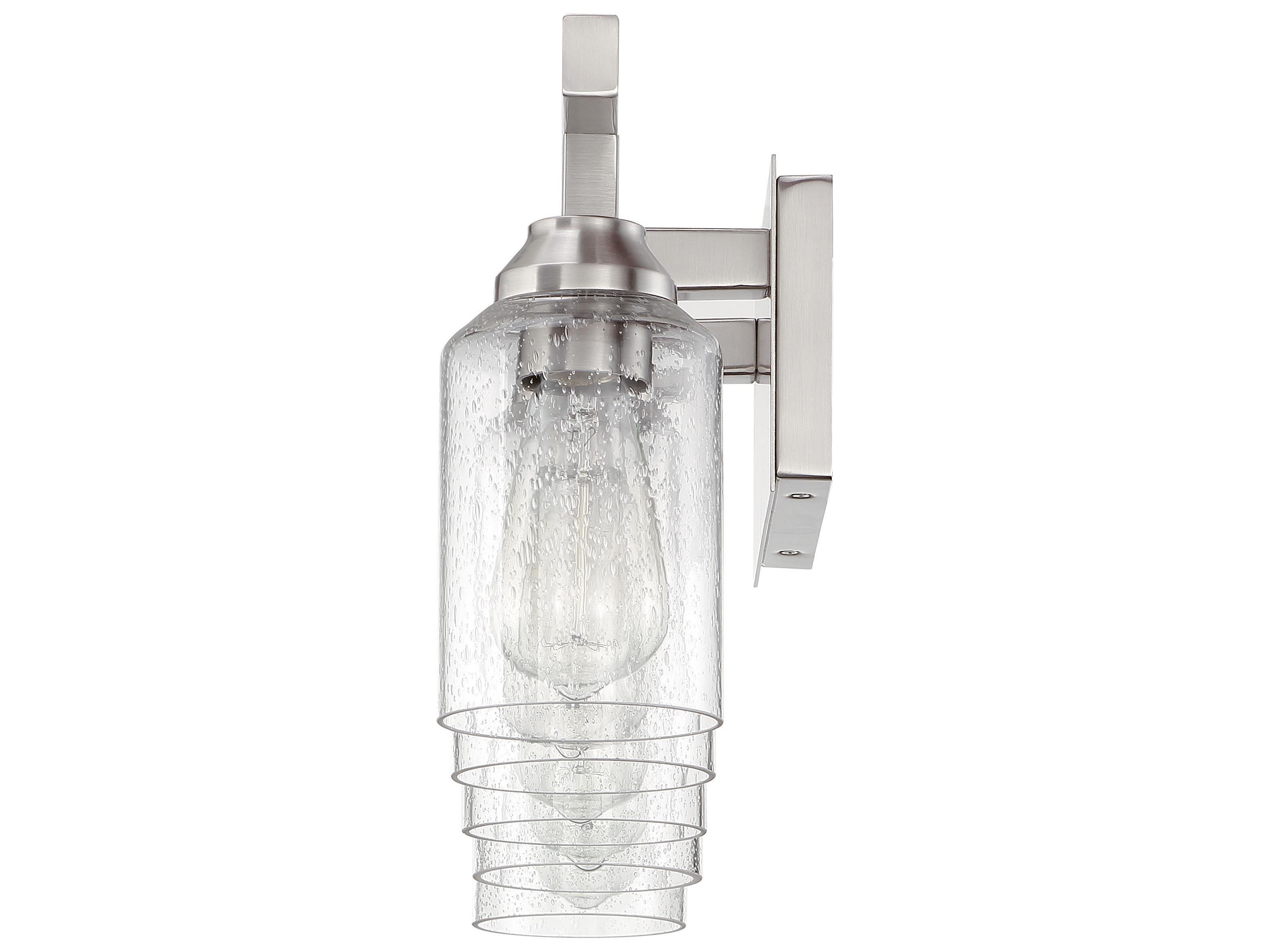 Craftmade Chicago 5-Light Brushed Polished Nickel Glass Vanity Light