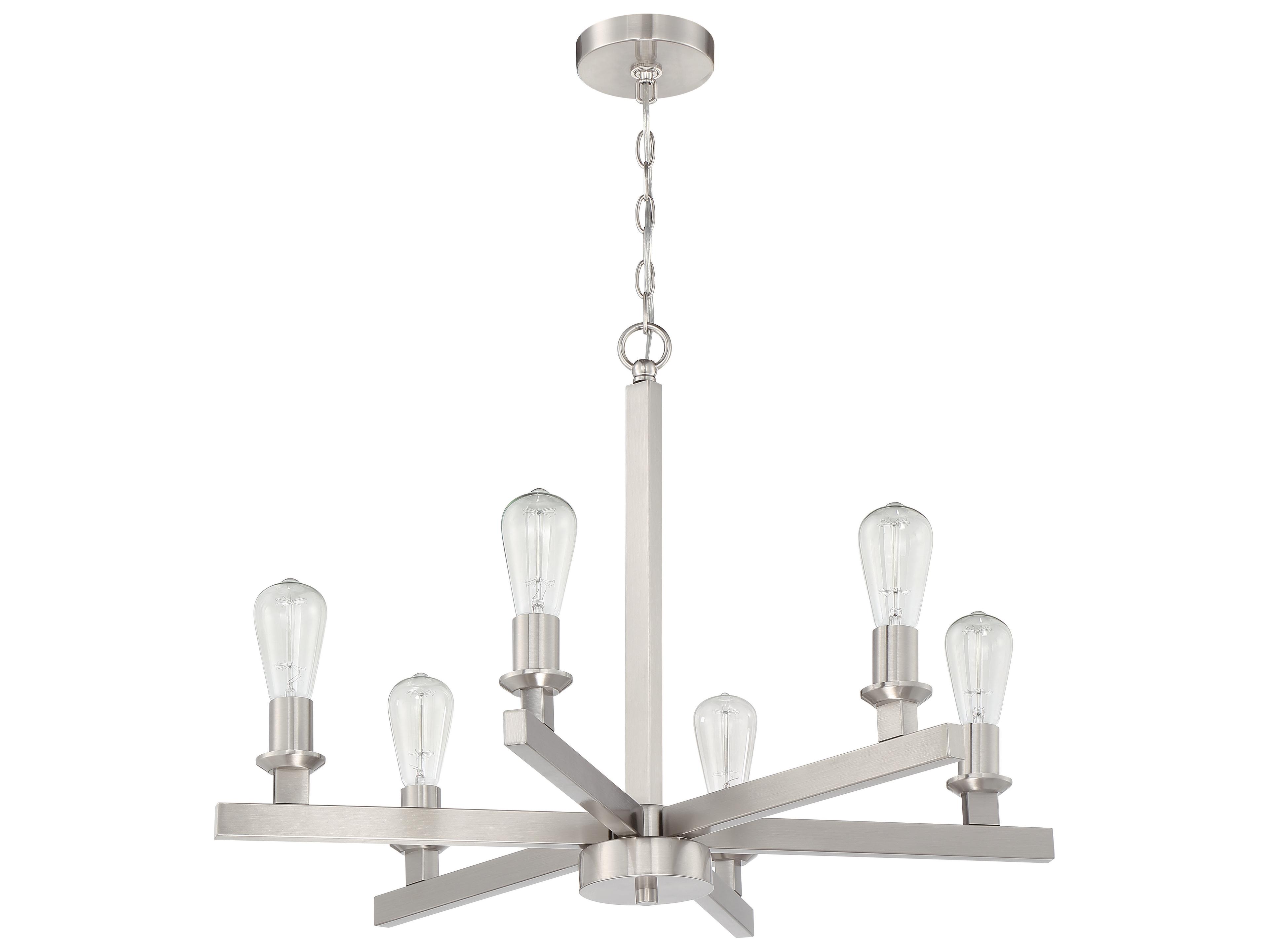Craftmade Chicago 6-Light Brushed Polished Nickel Chandelier