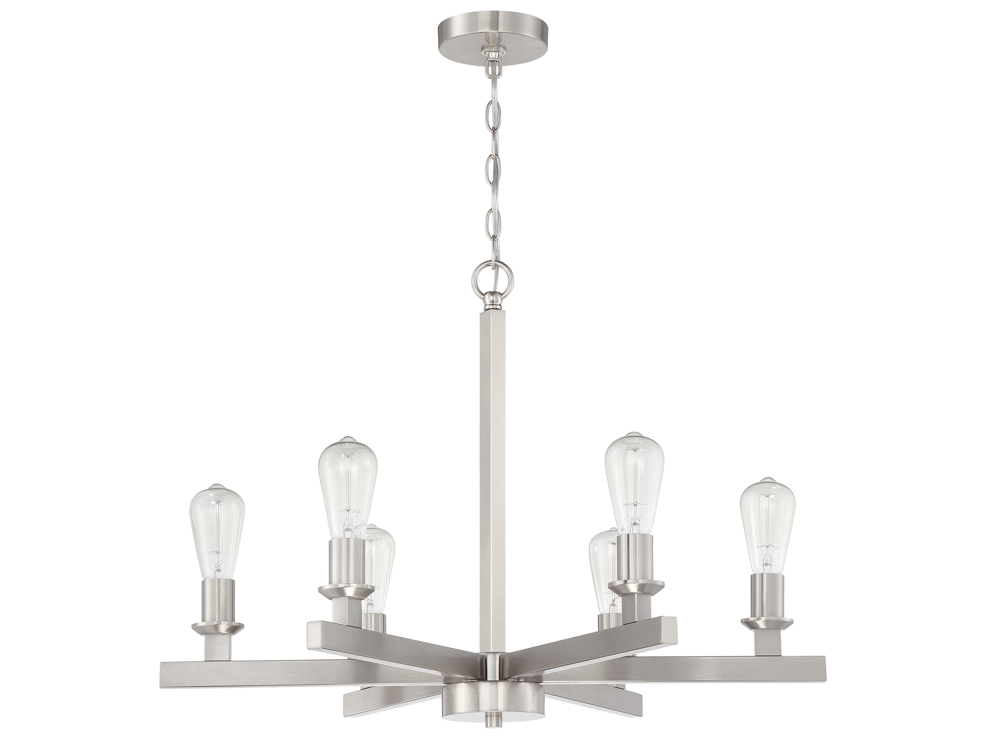 Craftmade Chicago 6-Light Brushed Polished Nickel Chandelier