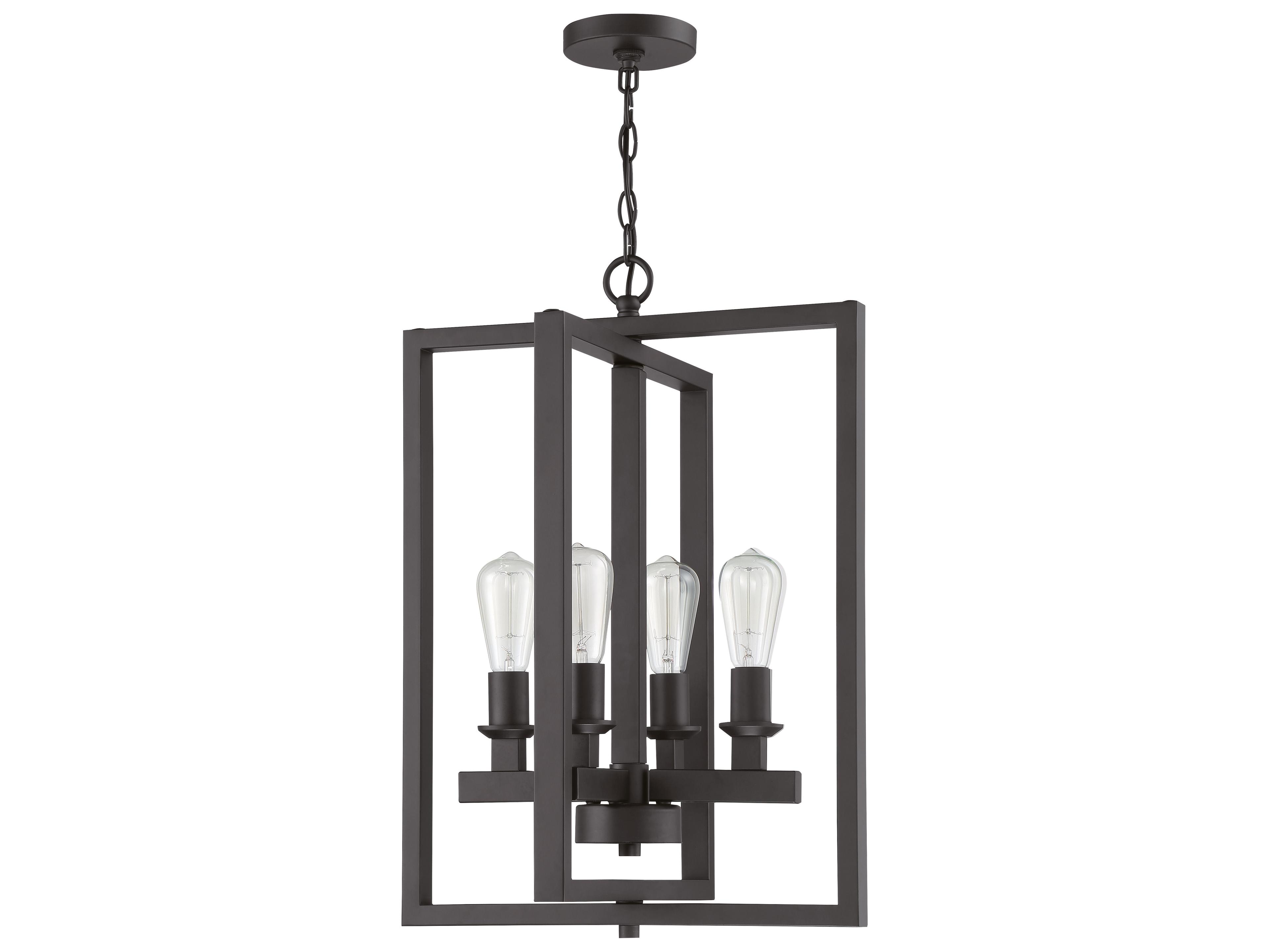 Craftmade Chicago 4-Light Flat Black Chandelier