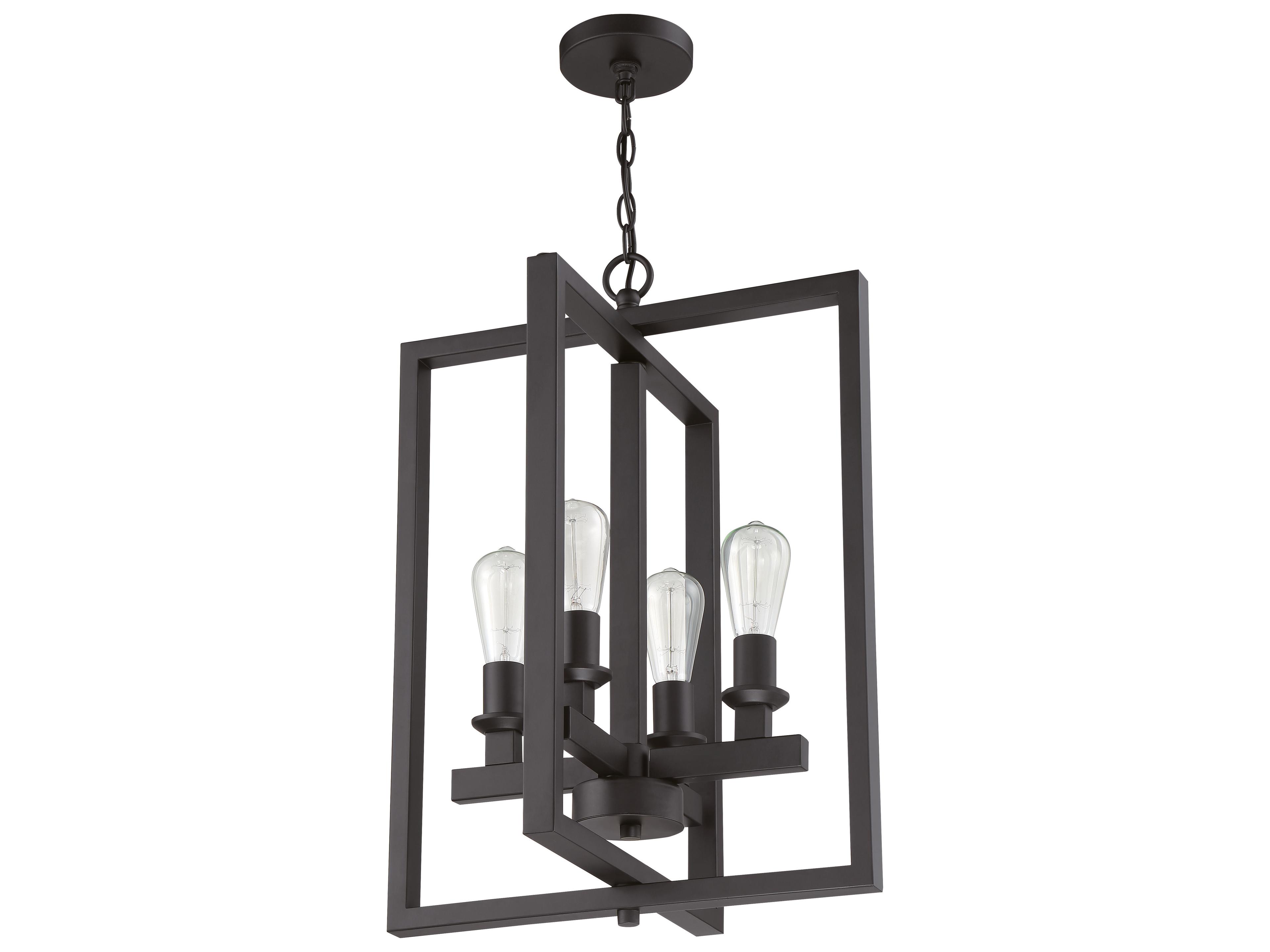 Craftmade Chicago 4-Light Flat Black Chandelier