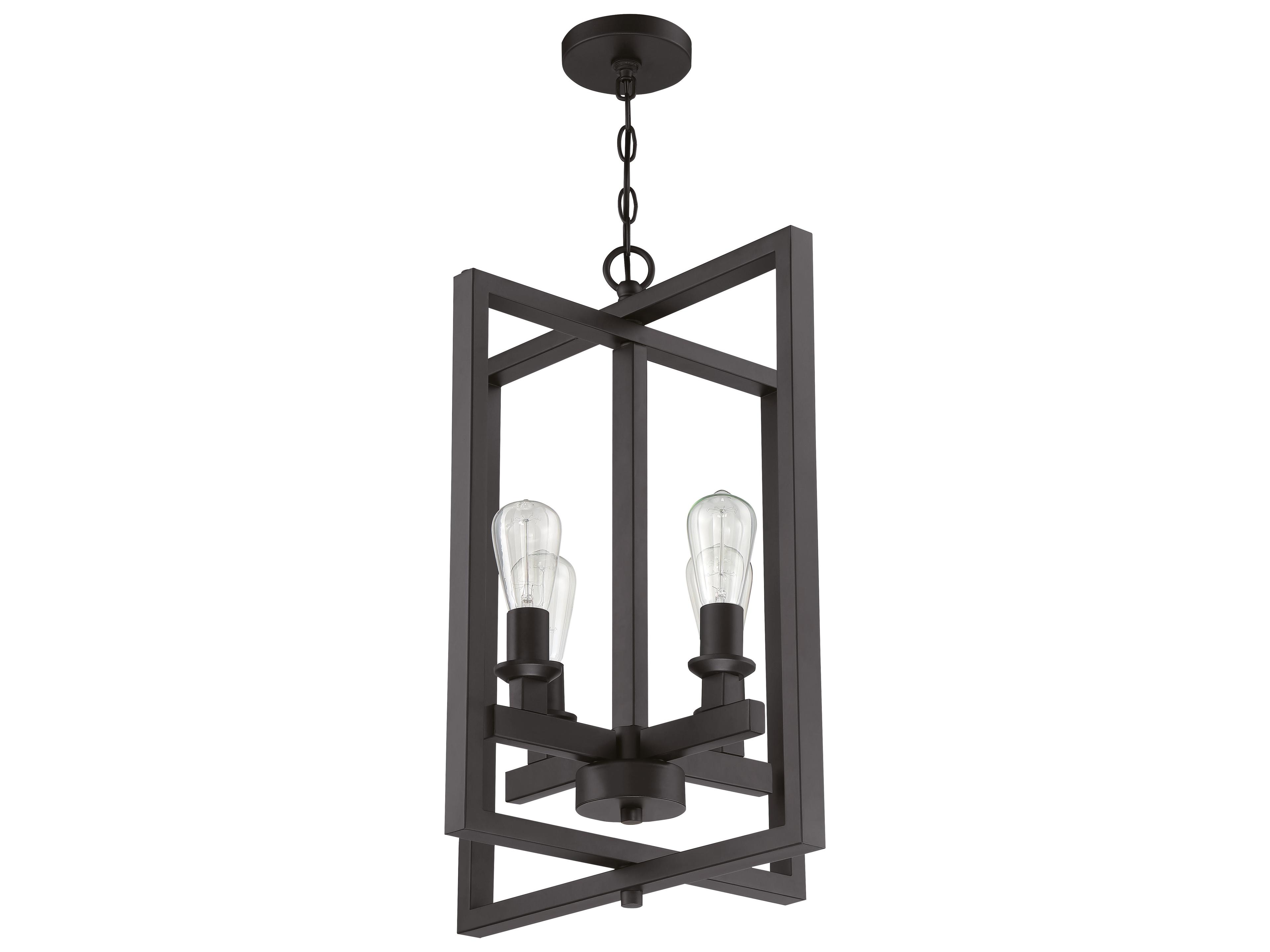 Craftmade Chicago 4-Light Flat Black Chandelier