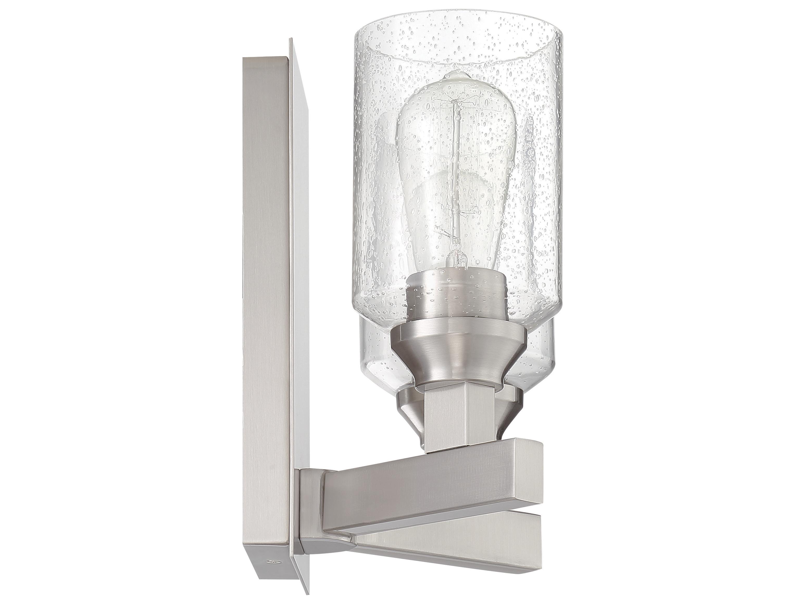 Craftmade Chicago 2-Light Brushed Polished Nickel Glass Vanity Light