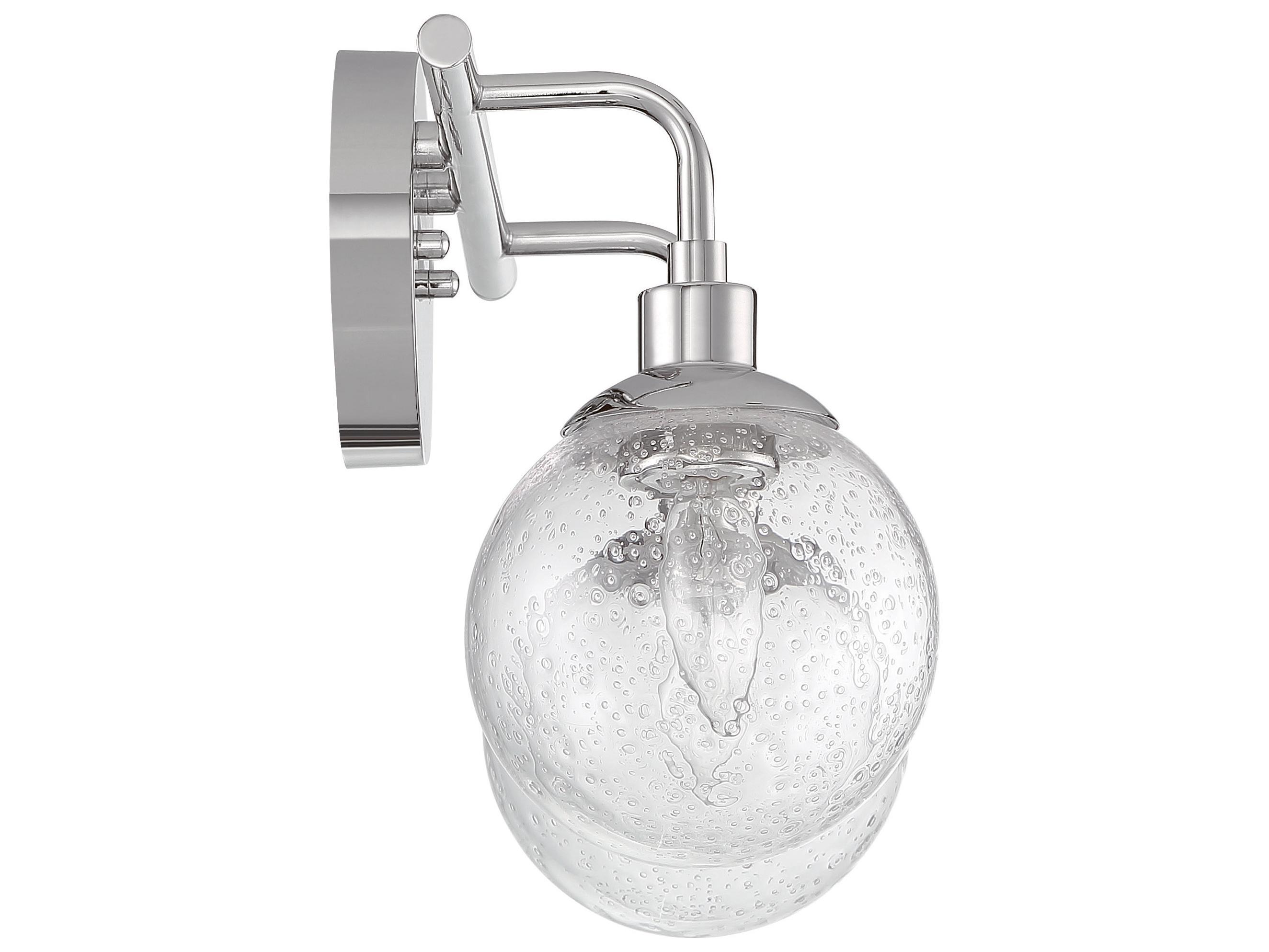 Craftmade Que 2-Light Chrome Glass Vanity Light