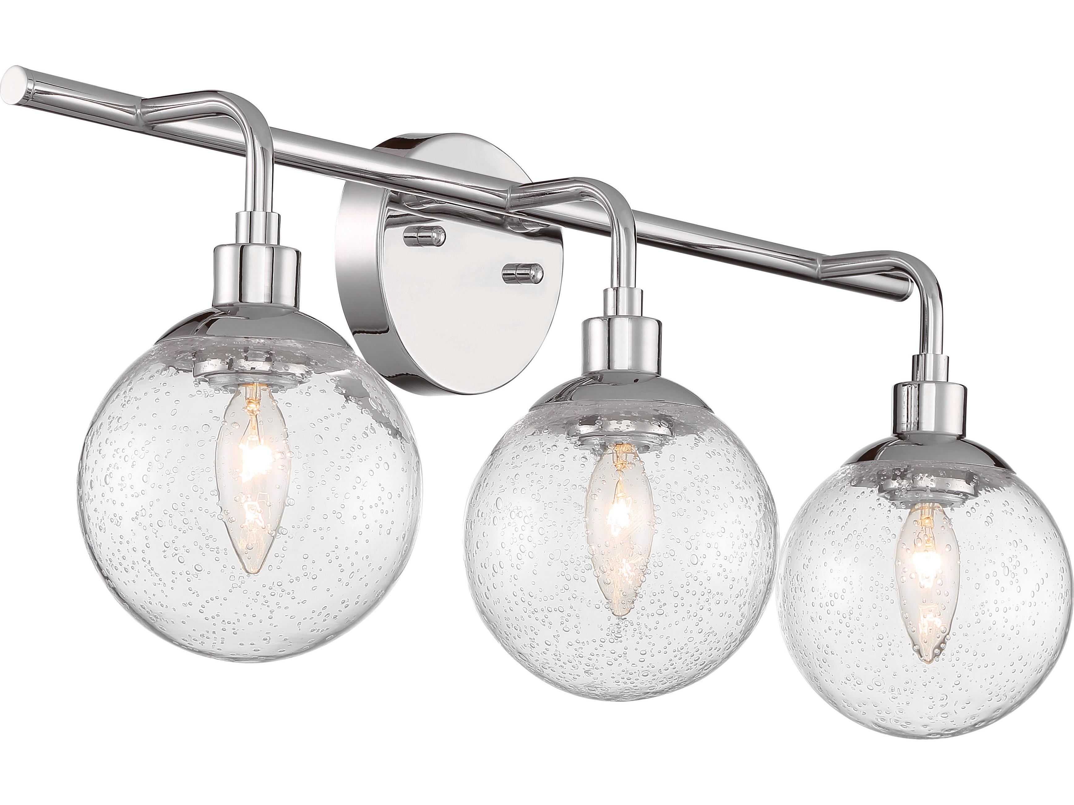 Craftmade Que 3-Light Chrome Glass Vanity Light