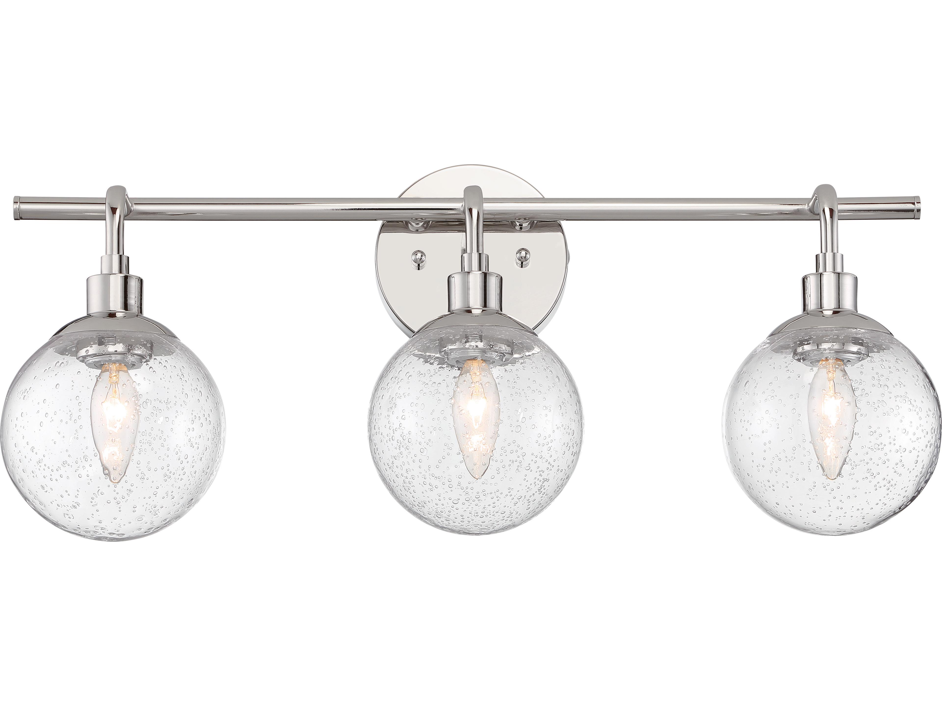 Craftmade Que 3-Light Chrome Glass Vanity Light