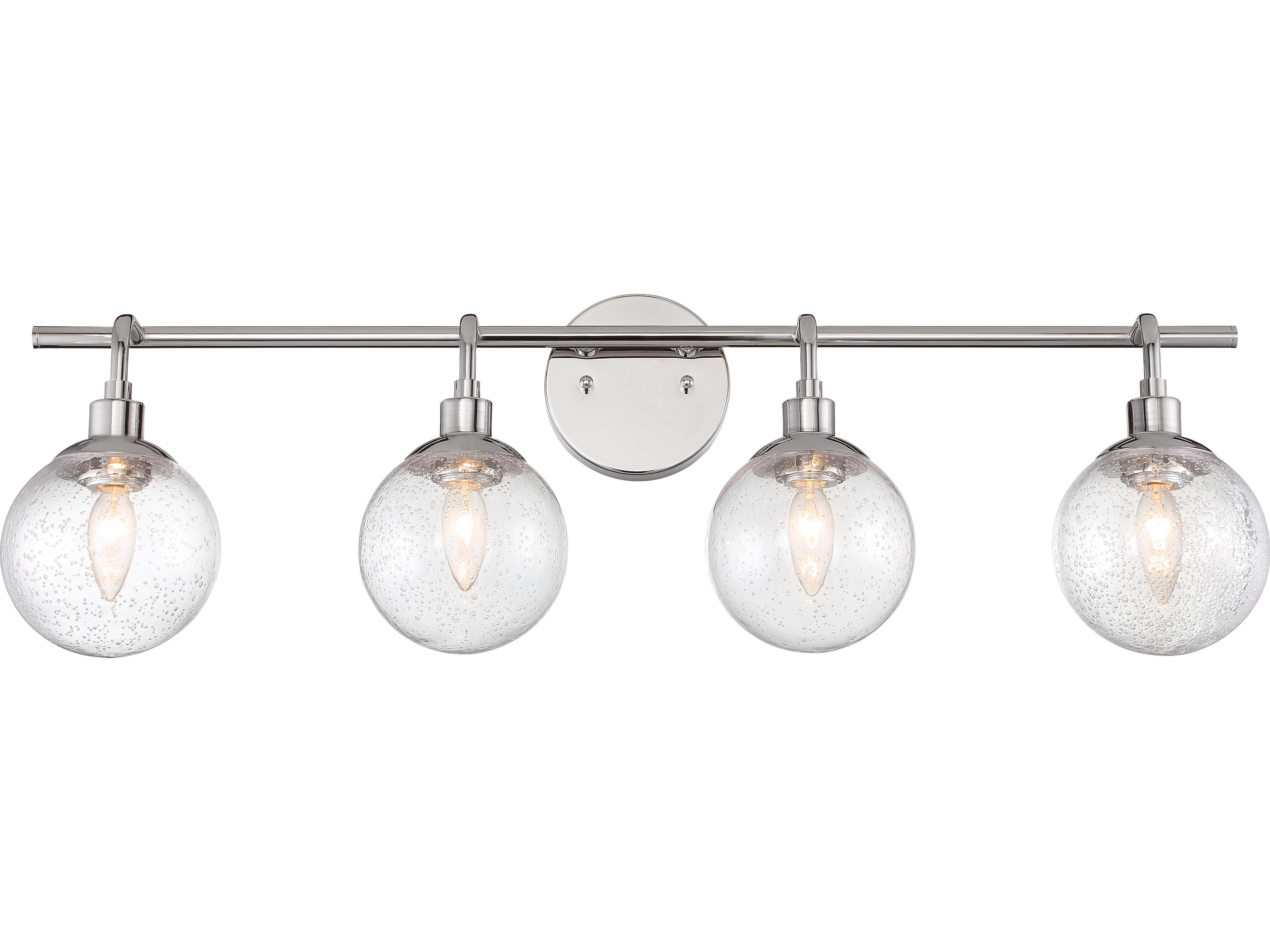 Craftmade Que 4-Light Chrome Glass Vanity Light