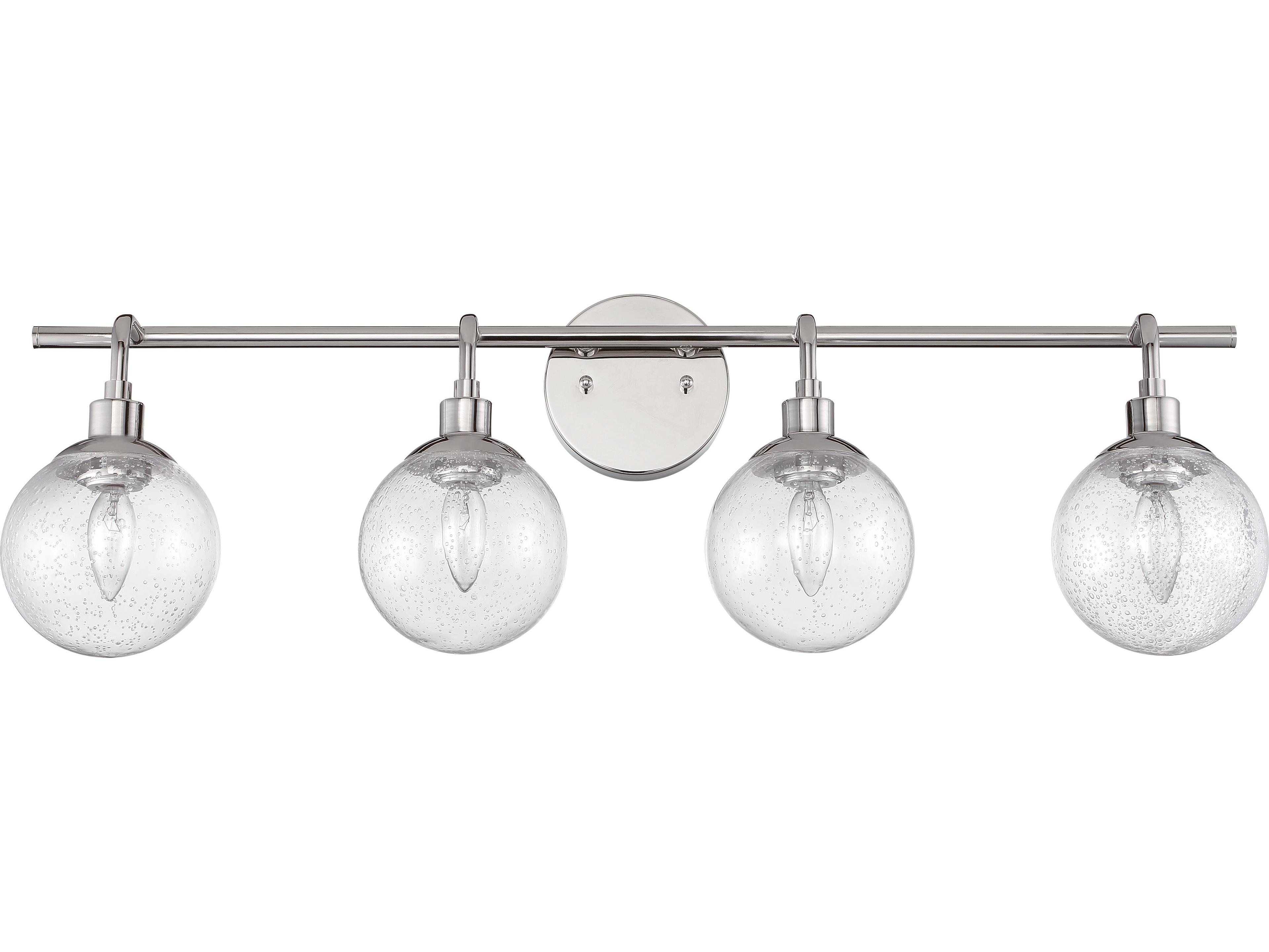 Craftmade Que 4-Light Chrome Glass Vanity Light