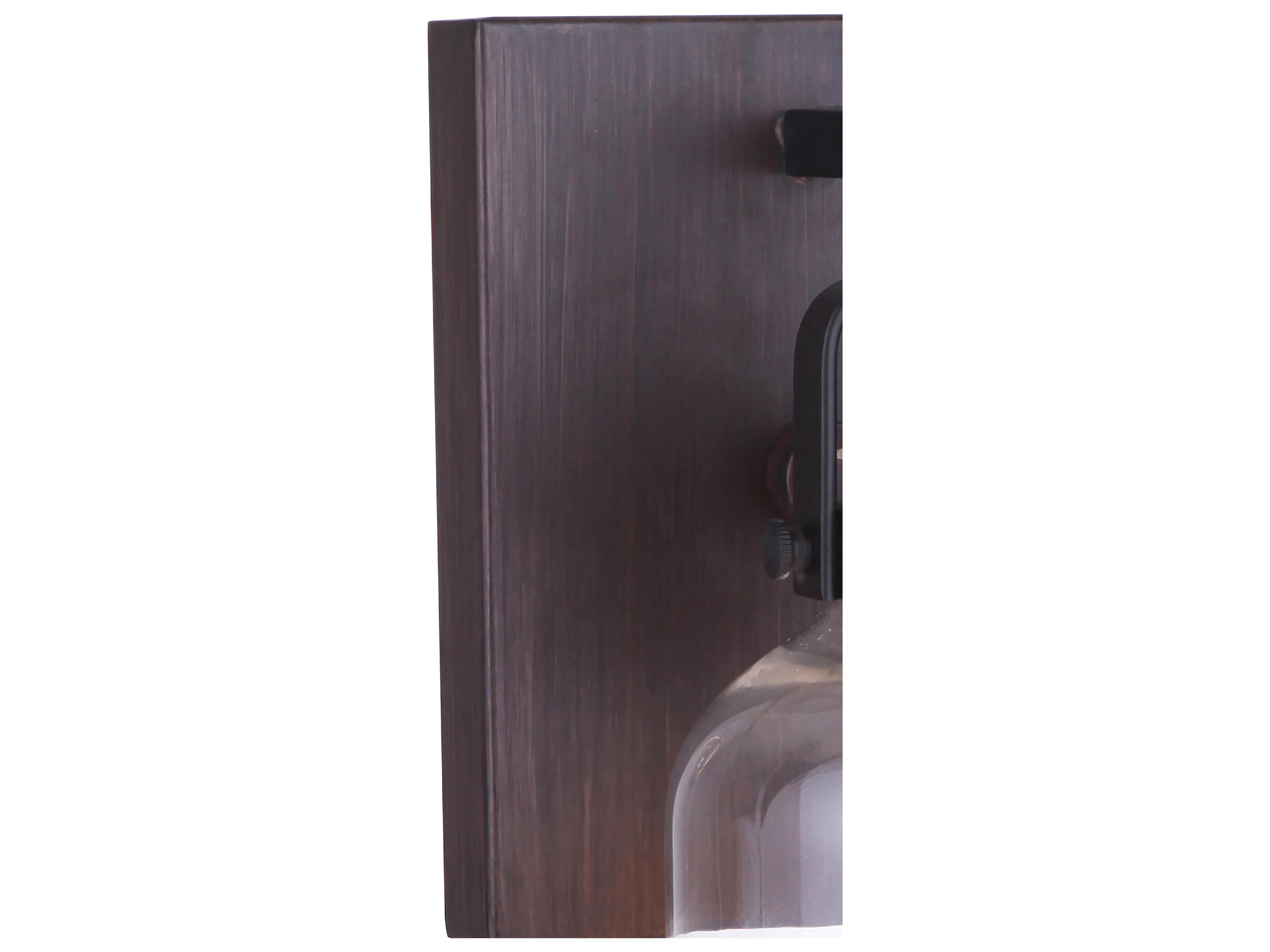 Craftmade Foxwood 5-Light Flat Black Dark Teak Glass Vanity Light