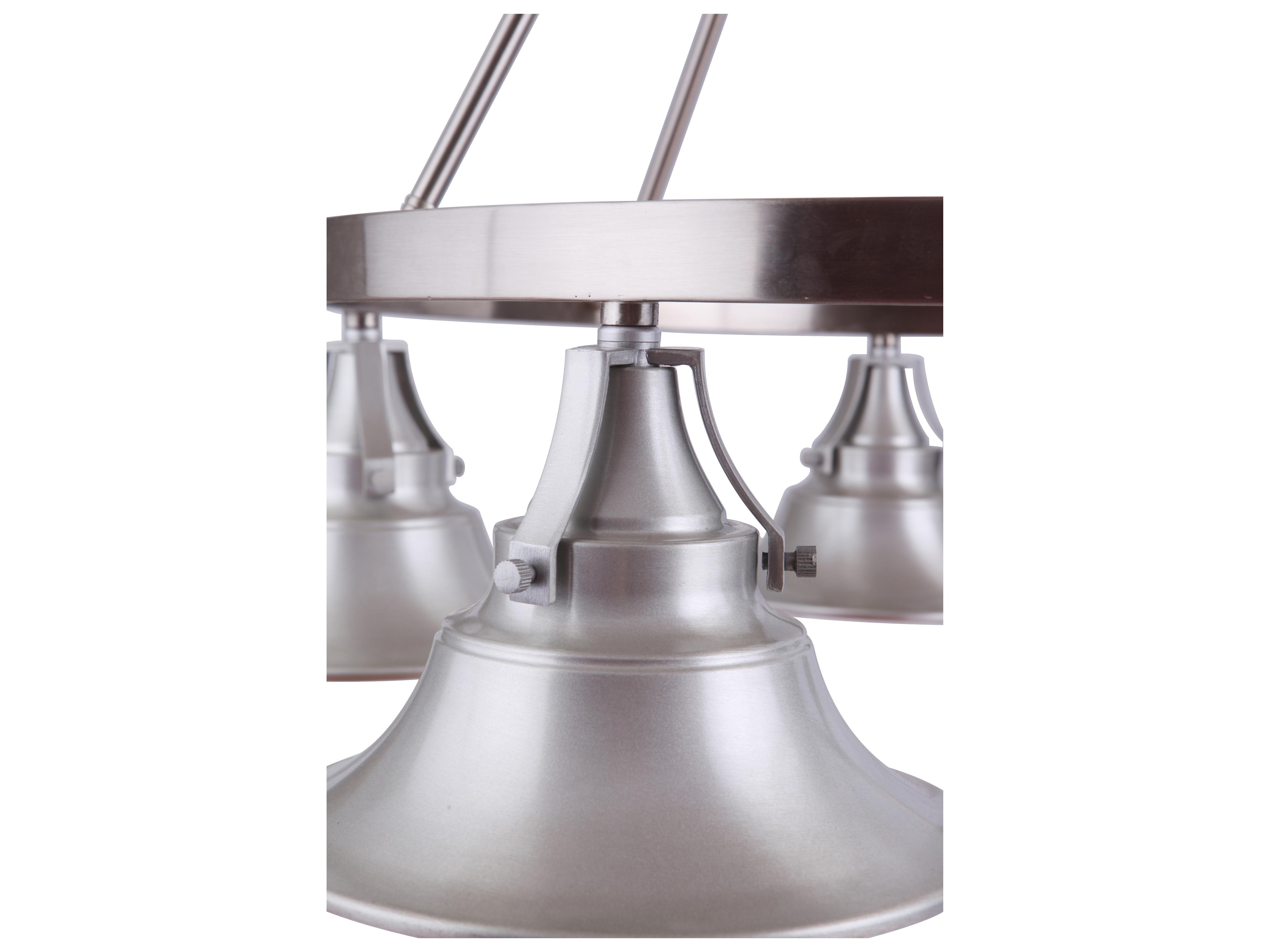 Craftmade Union 5-Light Satin Aluminum Gray Bell Chandelier