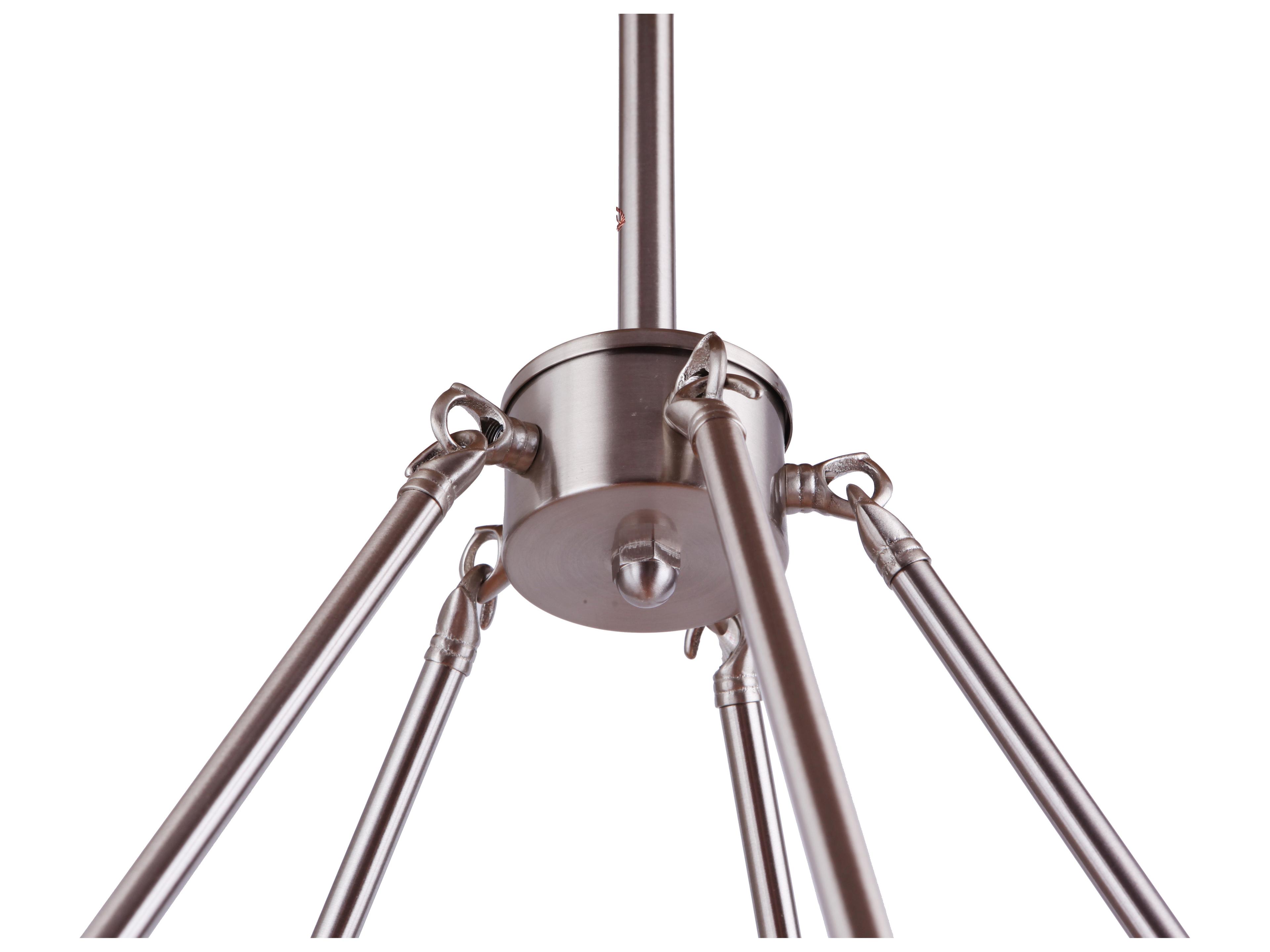 Craftmade Union 5-Light Satin Aluminum Gray Bell Chandelier