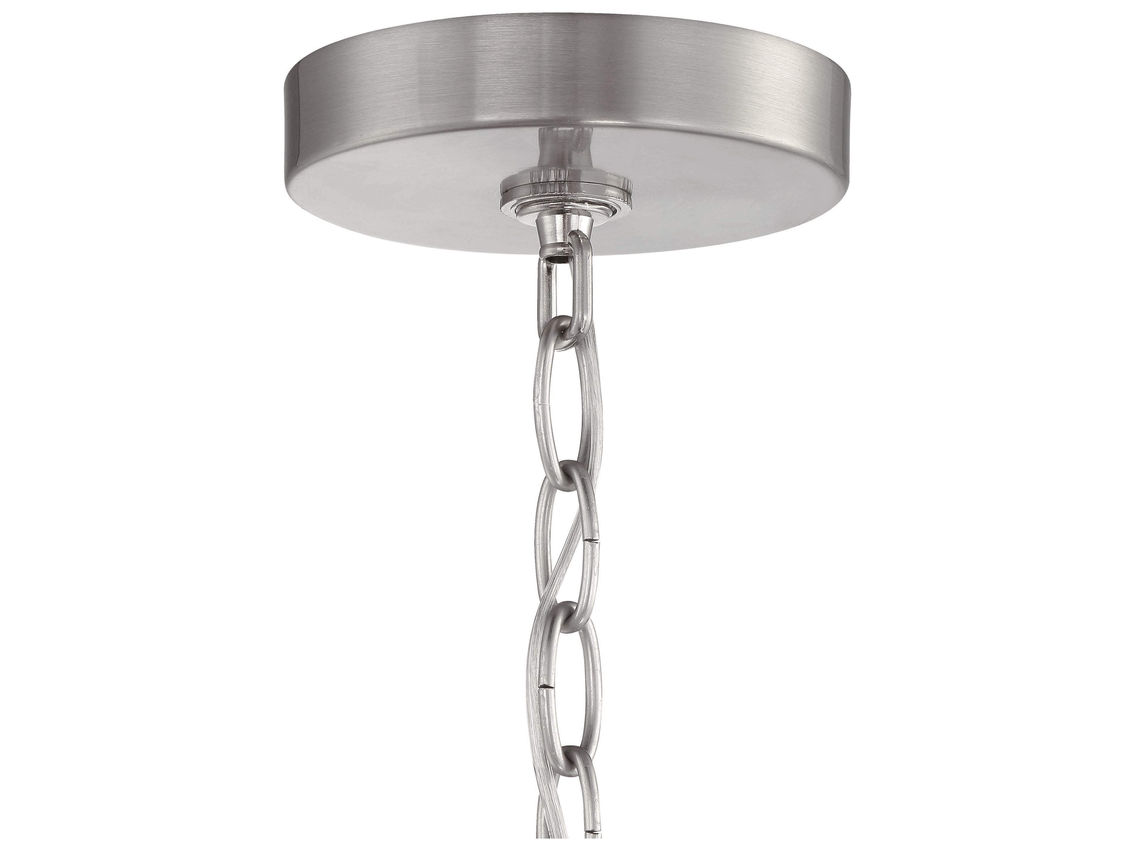 Craftmade Collins 4-Light Brushed Polished Nickel Glass Cylinder Chandelier