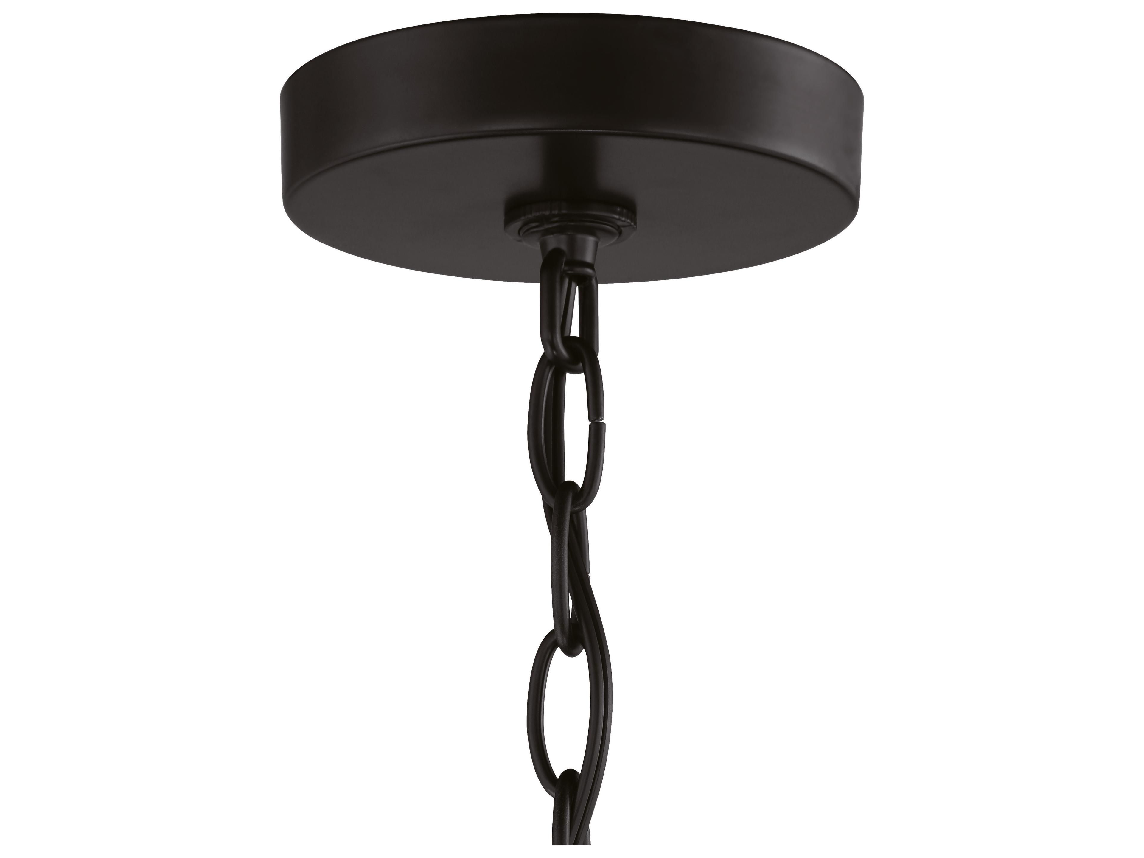 Craftmade Collins 4-Light Flat Black Glass Cylinder Chandelier