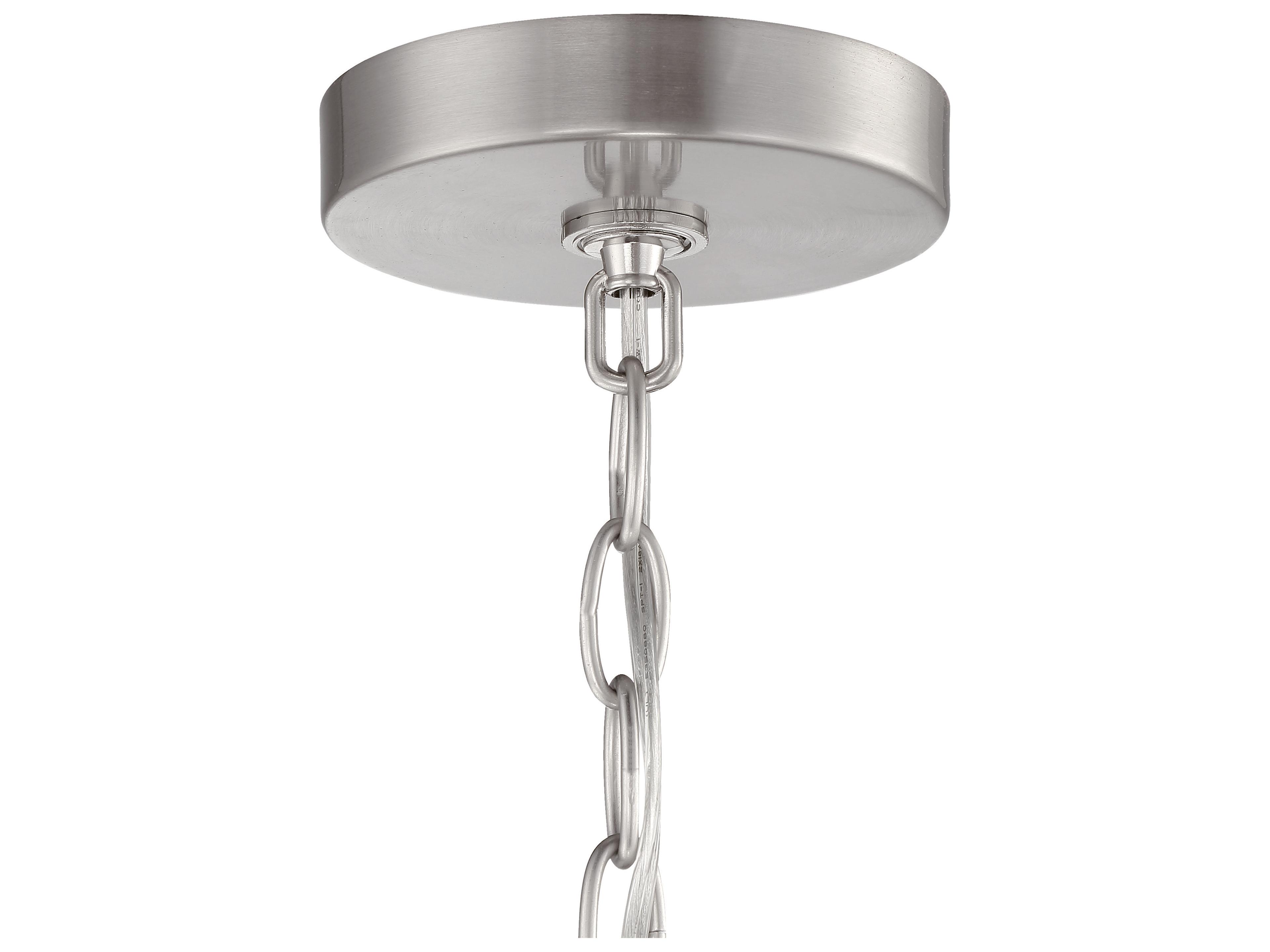 Craftmade Collins 3-Light Brushed Polished Nickel Glass Drum Pendant