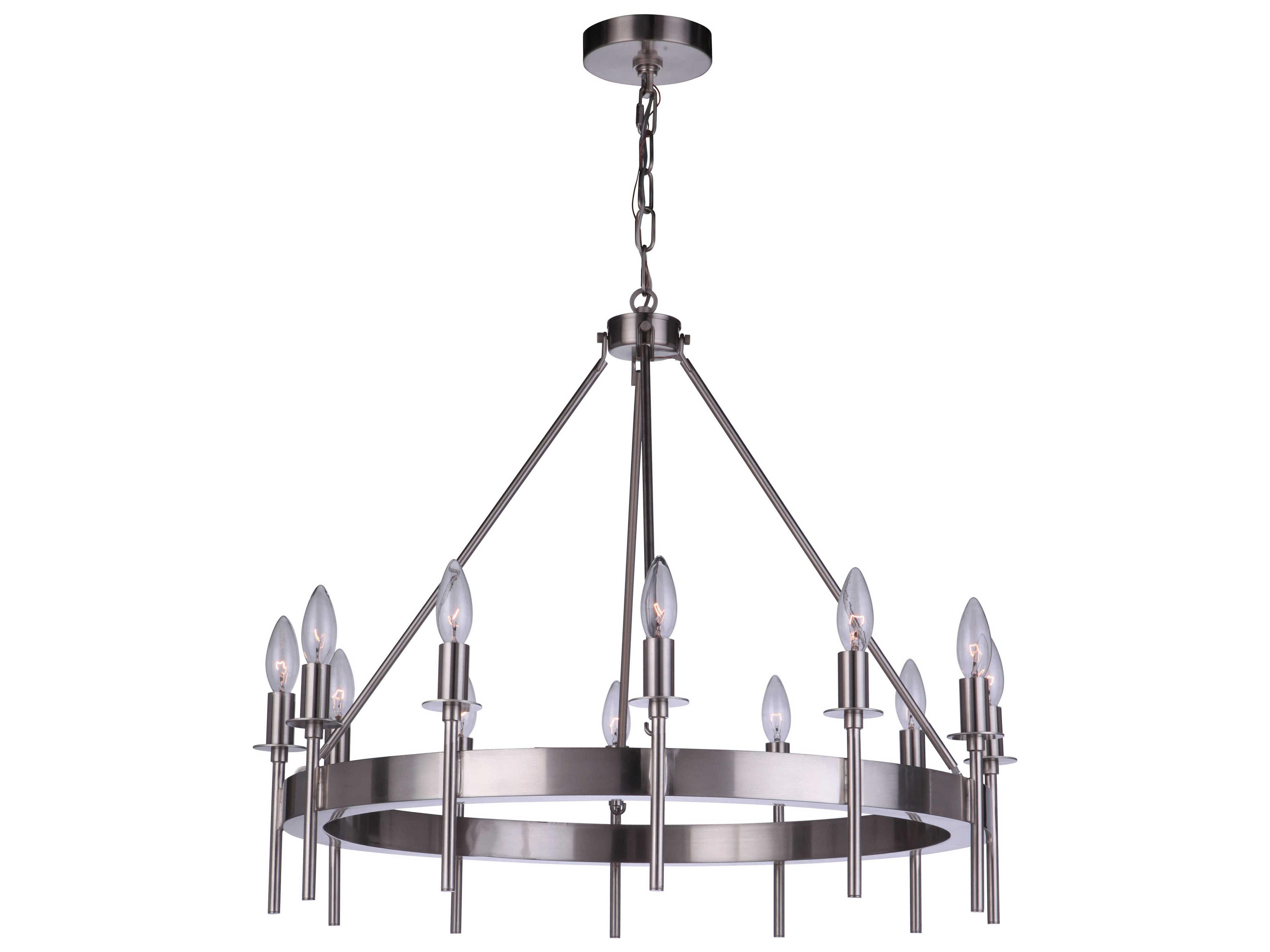 Craftmade Larrson 12-Light Brushed Polished Nickel Chandelier