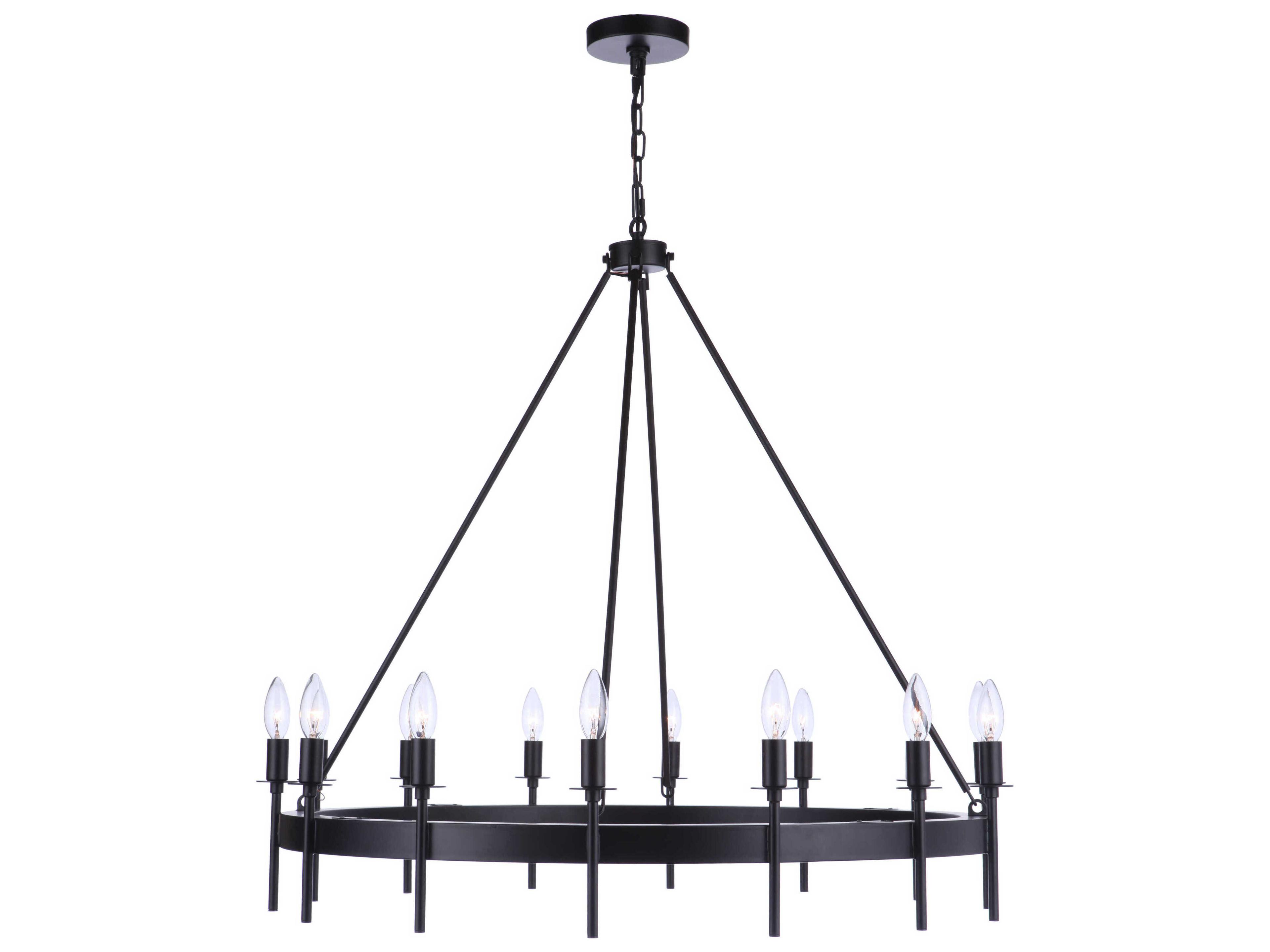 Craftmade Larrson 14-Light Flat Black Chandelier