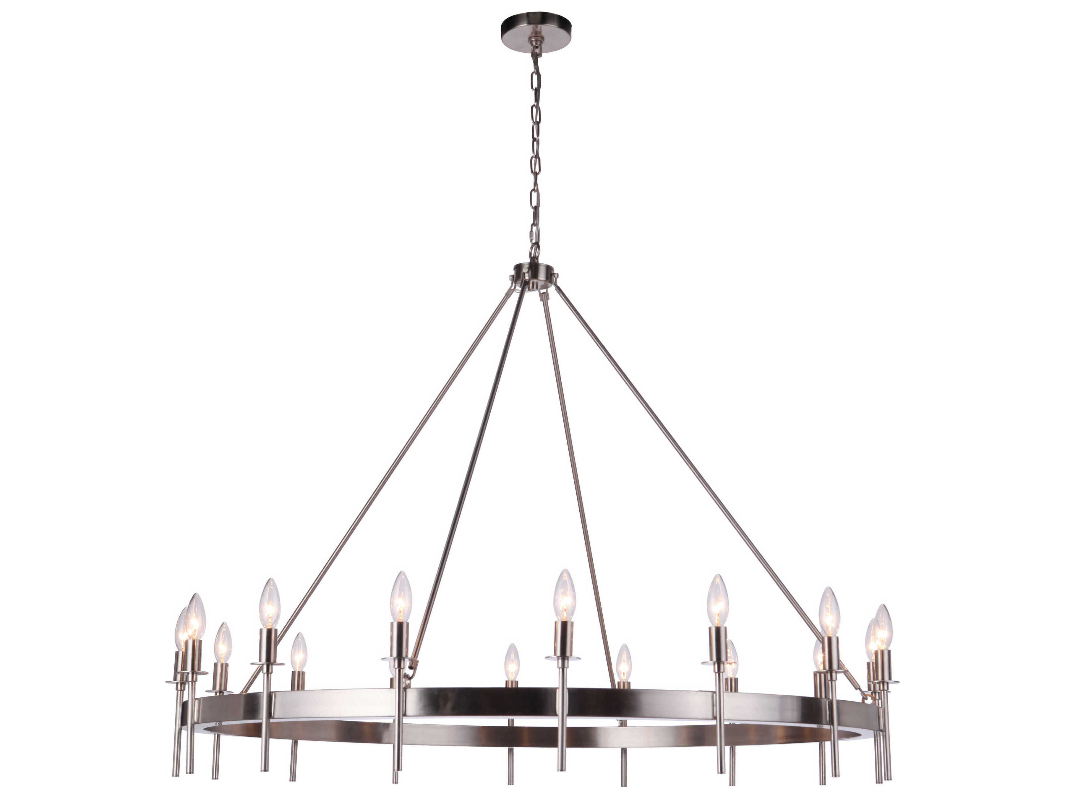 Craftmade Larrson 16-Light Brushed Polished Nickel Candelabra Chandelier