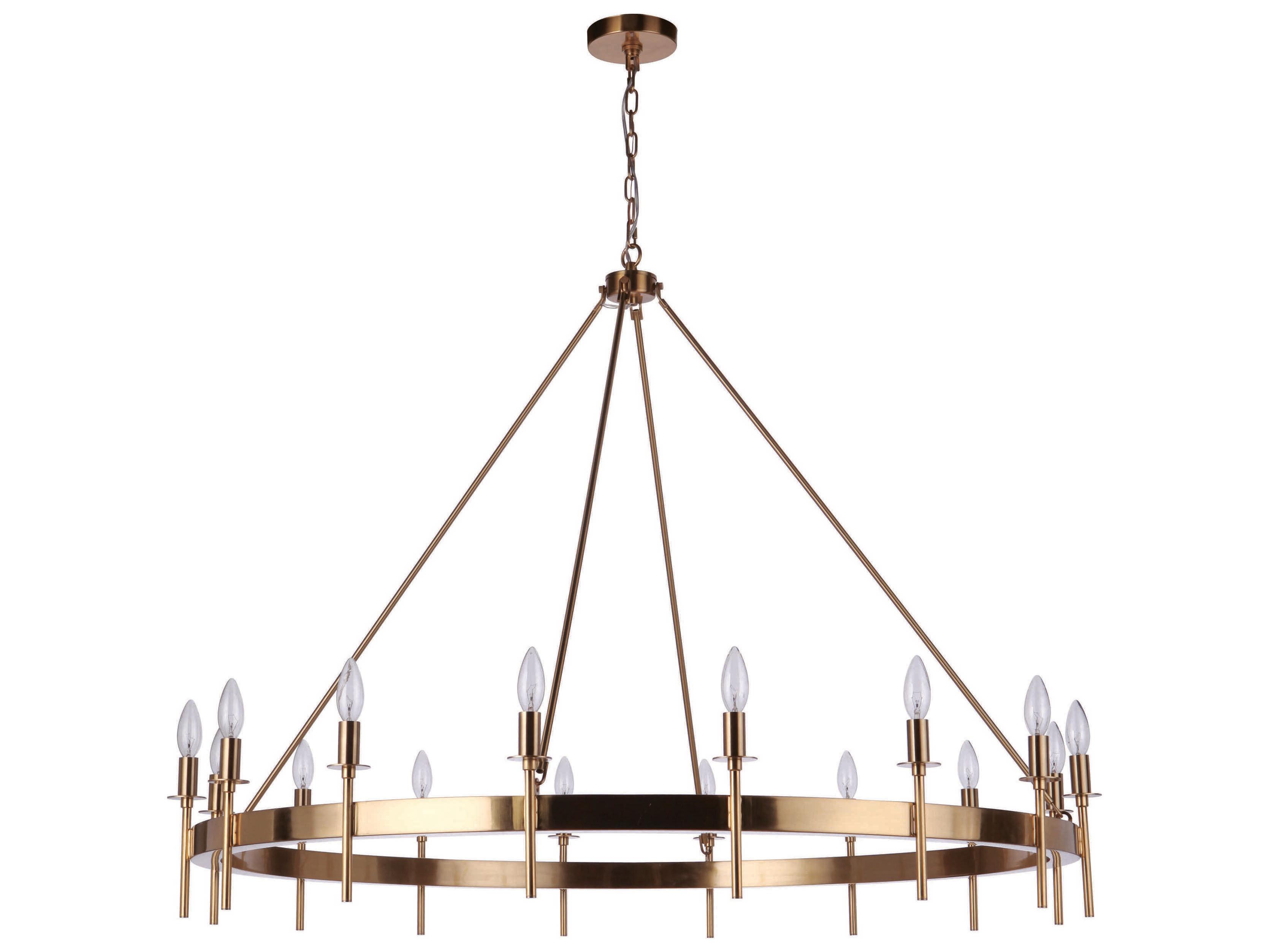 Craftmade Larrson 16-Light Satin Brass Candelabra Chandelier