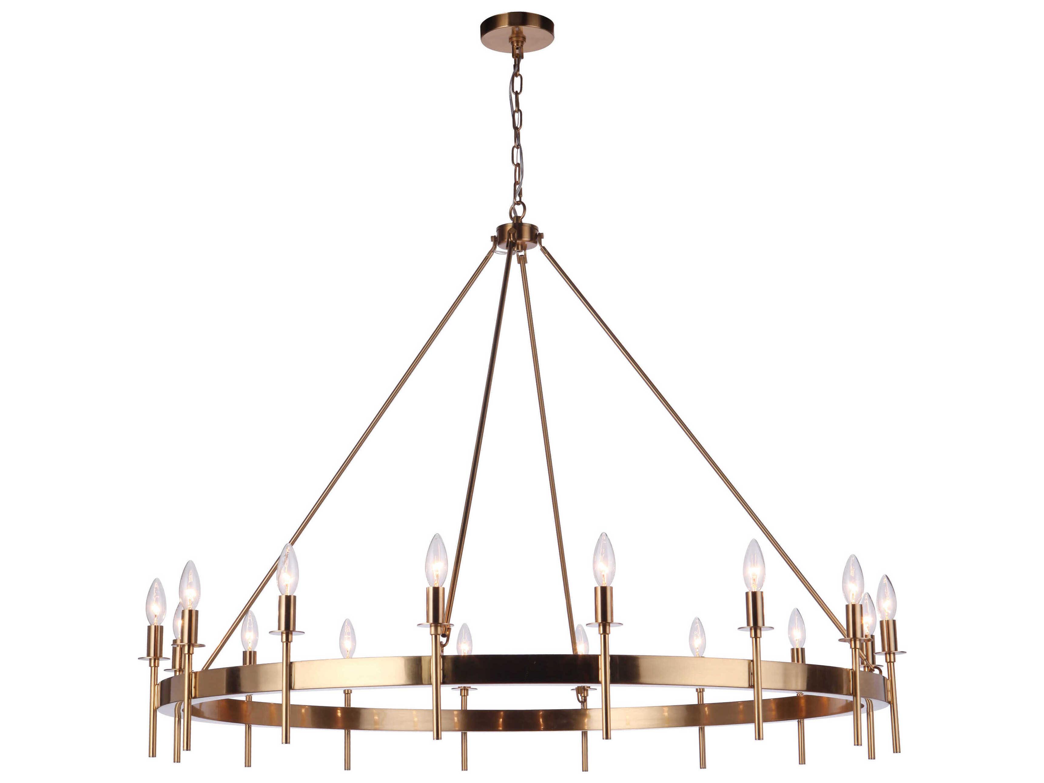 Craftmade Larrson 16-Light Satin Brass Candelabra Chandelier
