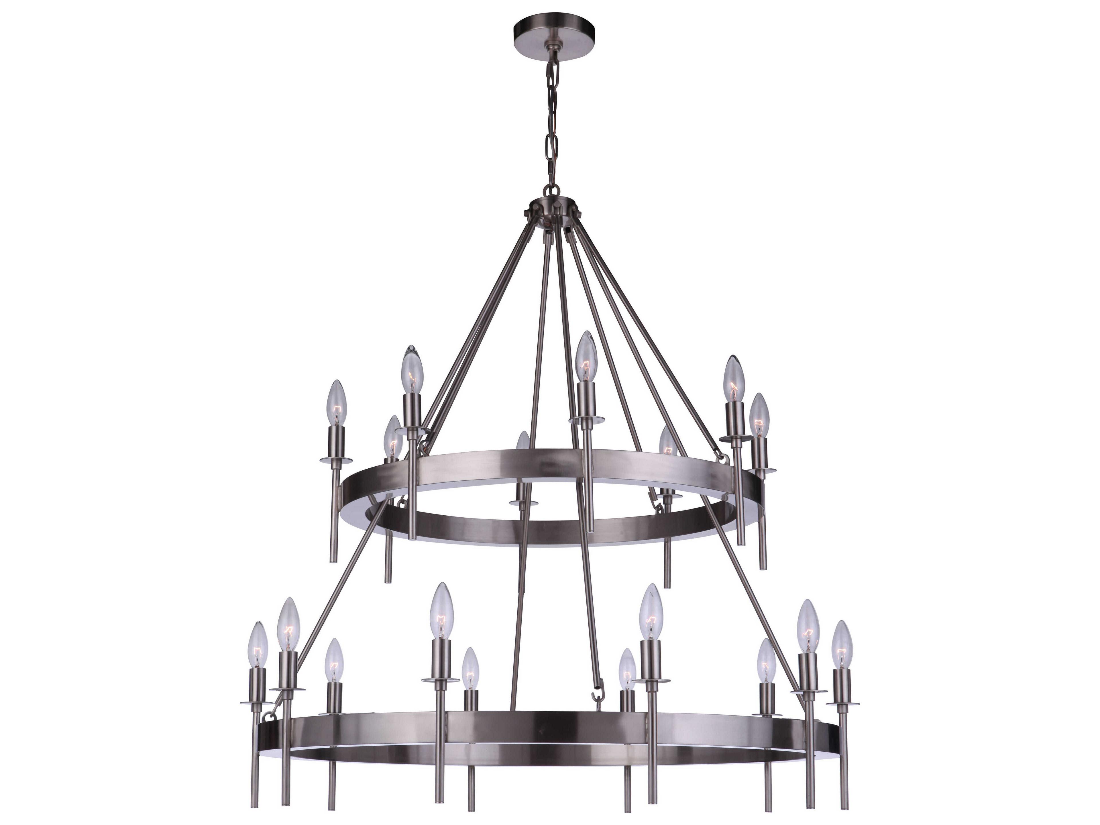 Craftmade Larrson 18-Light Brushed Polished Nickel Tiered Chandelier